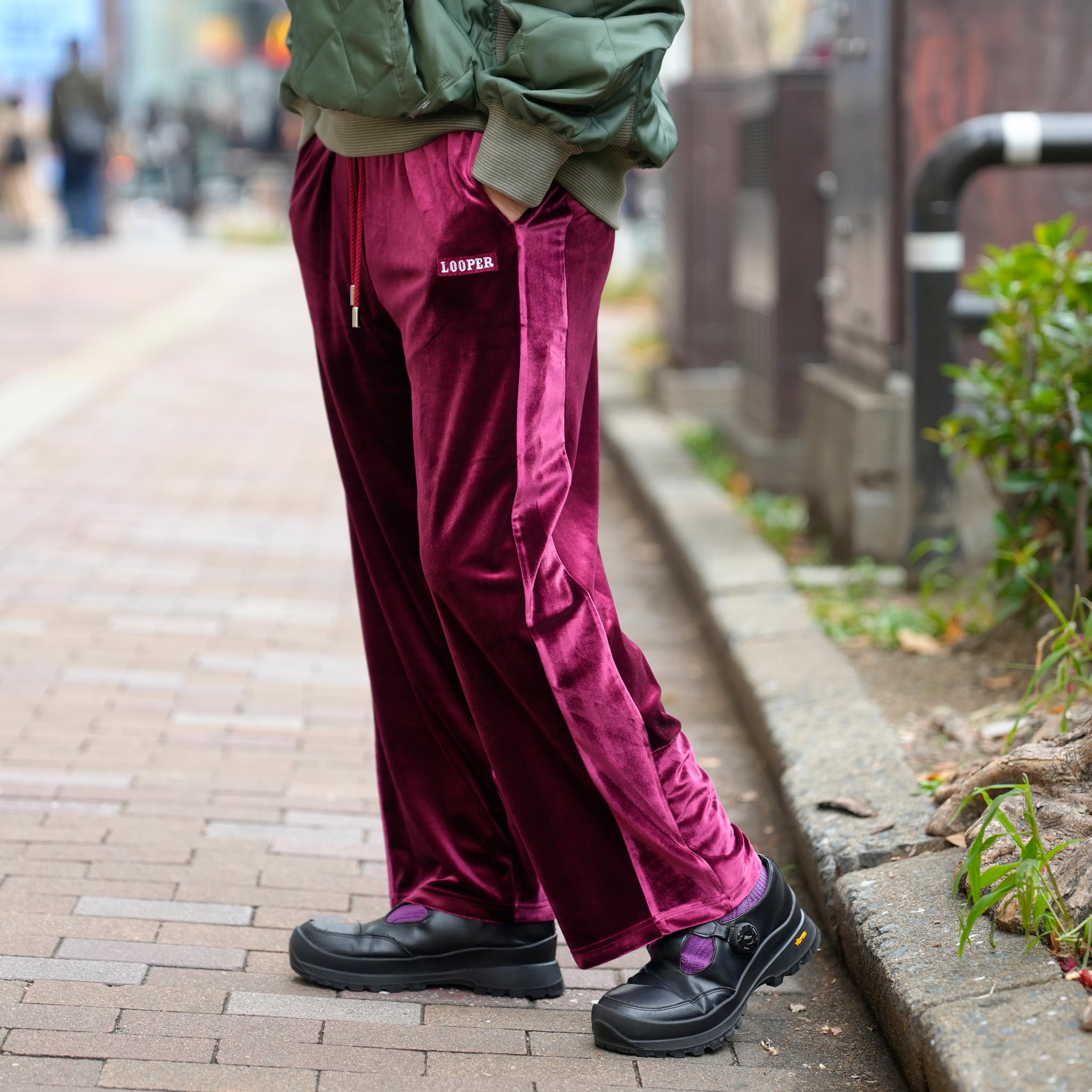 Velor Pants | Color_Wine Purple | No_L-PA-004_wine【Looper_ルーパー】