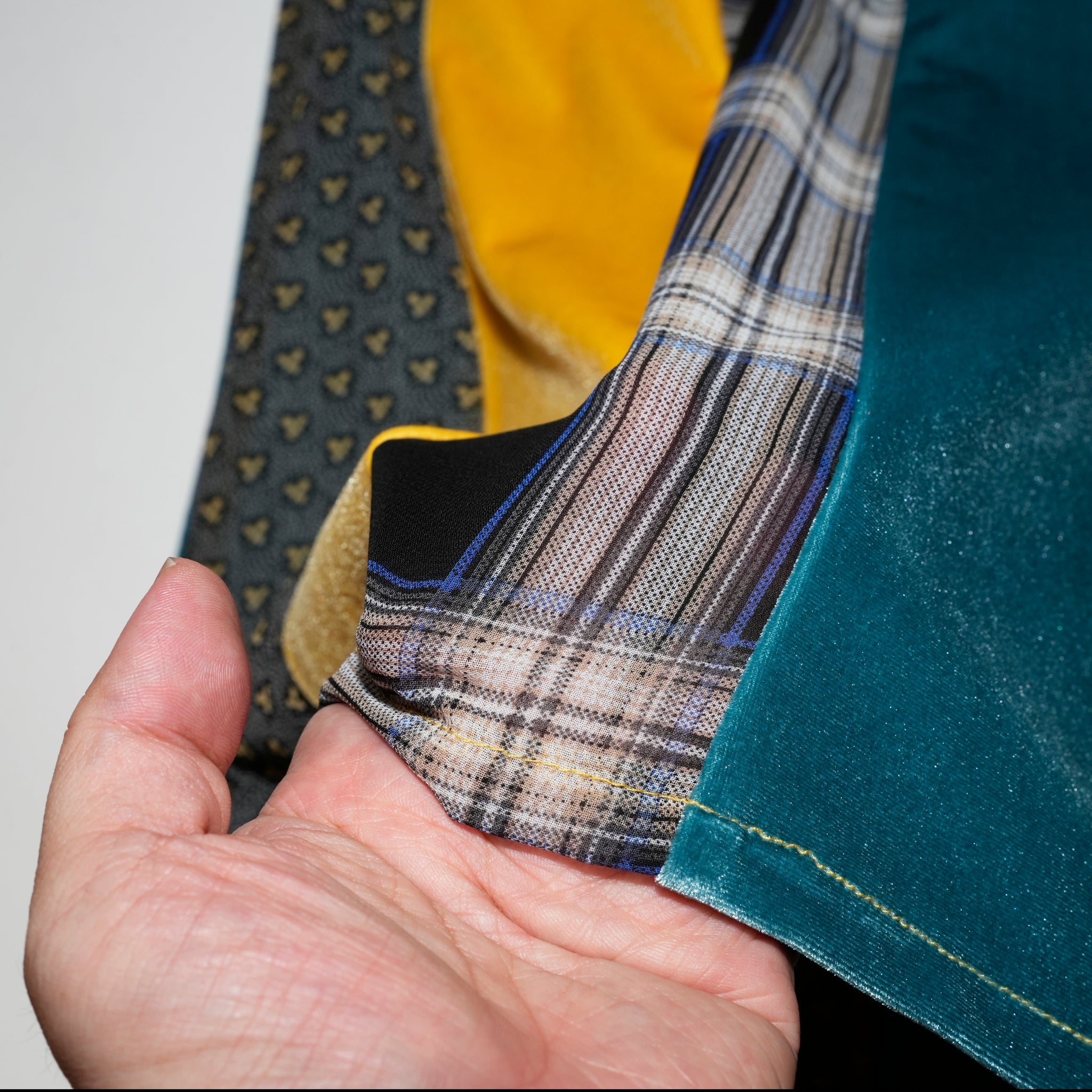 ベロア切り替えスカート | Color_Yellow | No_opizi0124002_yellow【OPULENCE_オーピュレンス】