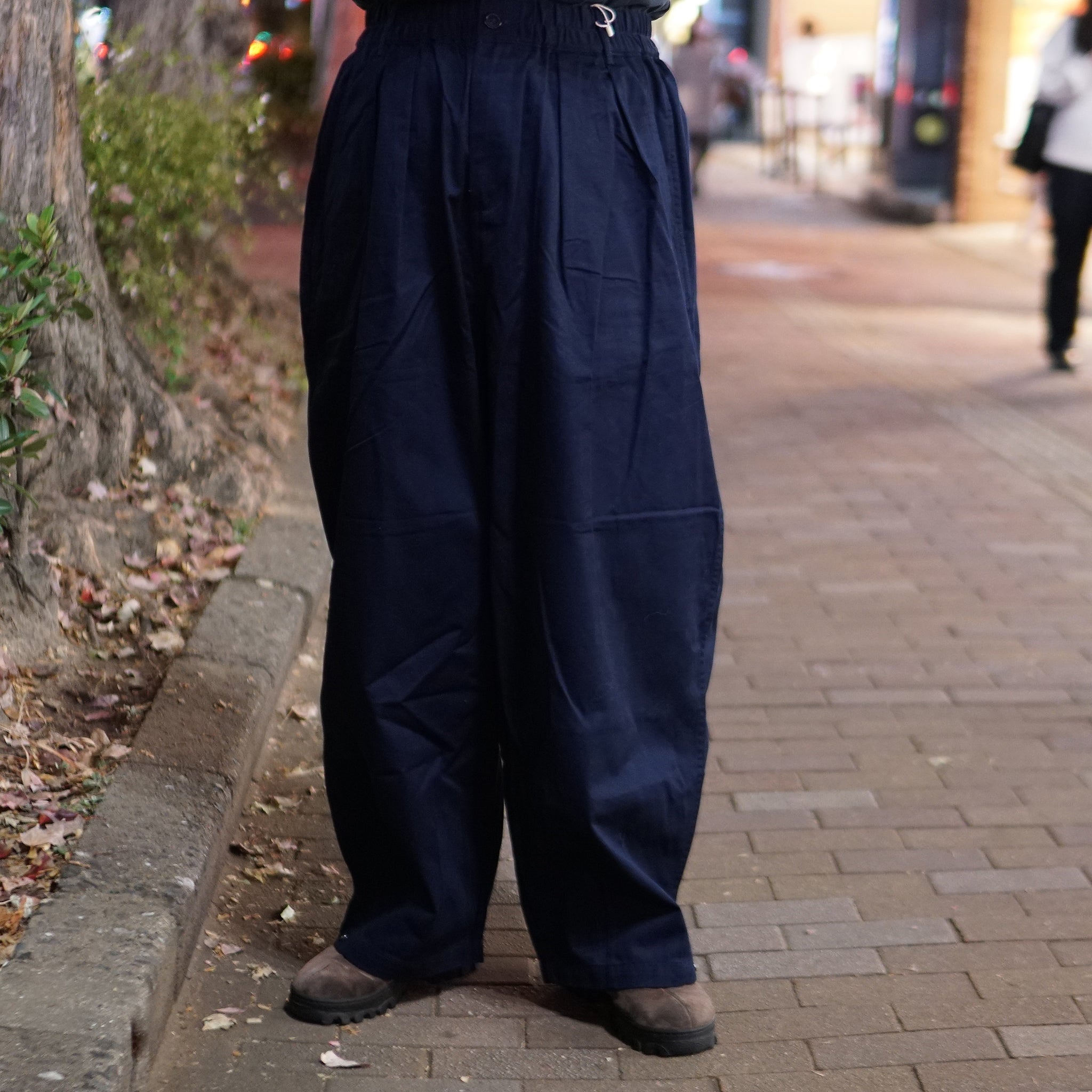 No:#590 | Name:FW23-BIG UNISEX BALLOON PANTS | Color:Navy| Size:Free【WORKWARE】