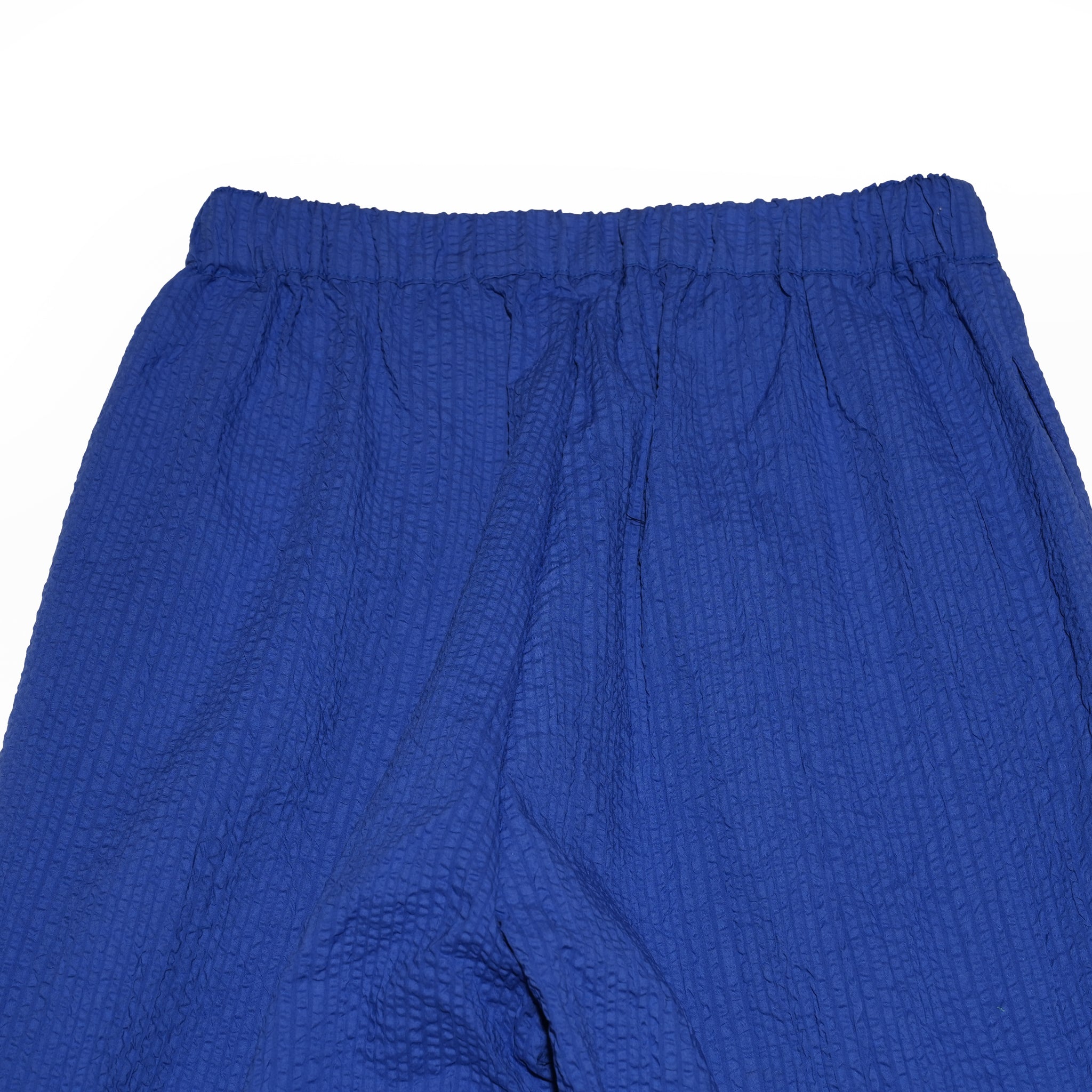 ZIP HEM SEERSUCKER PANTS – Blue | HCAE