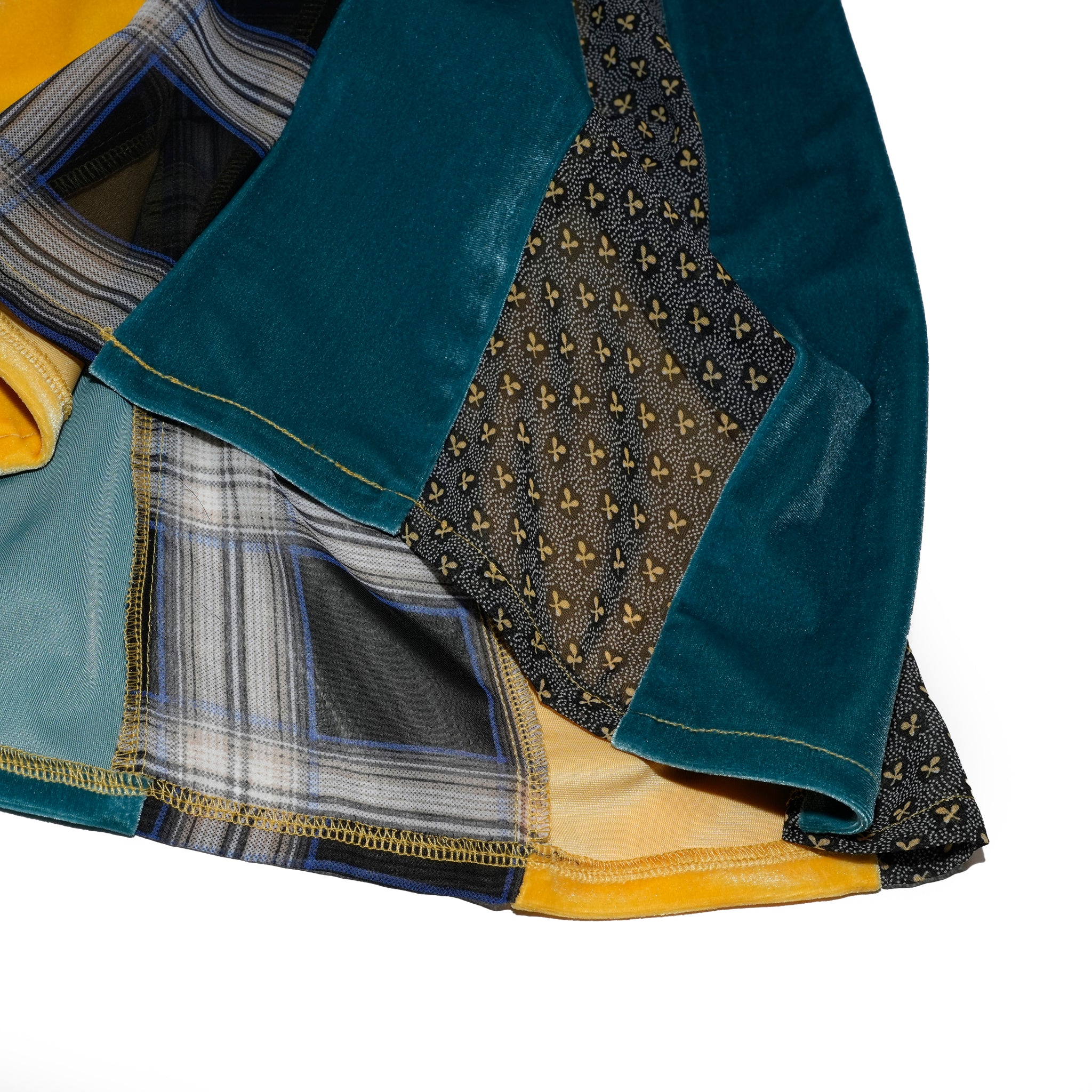 ベロア切り替えスカート | Color_Yellow | No_opizi0124002_yellow【OPULENCE_オーピュレンス】