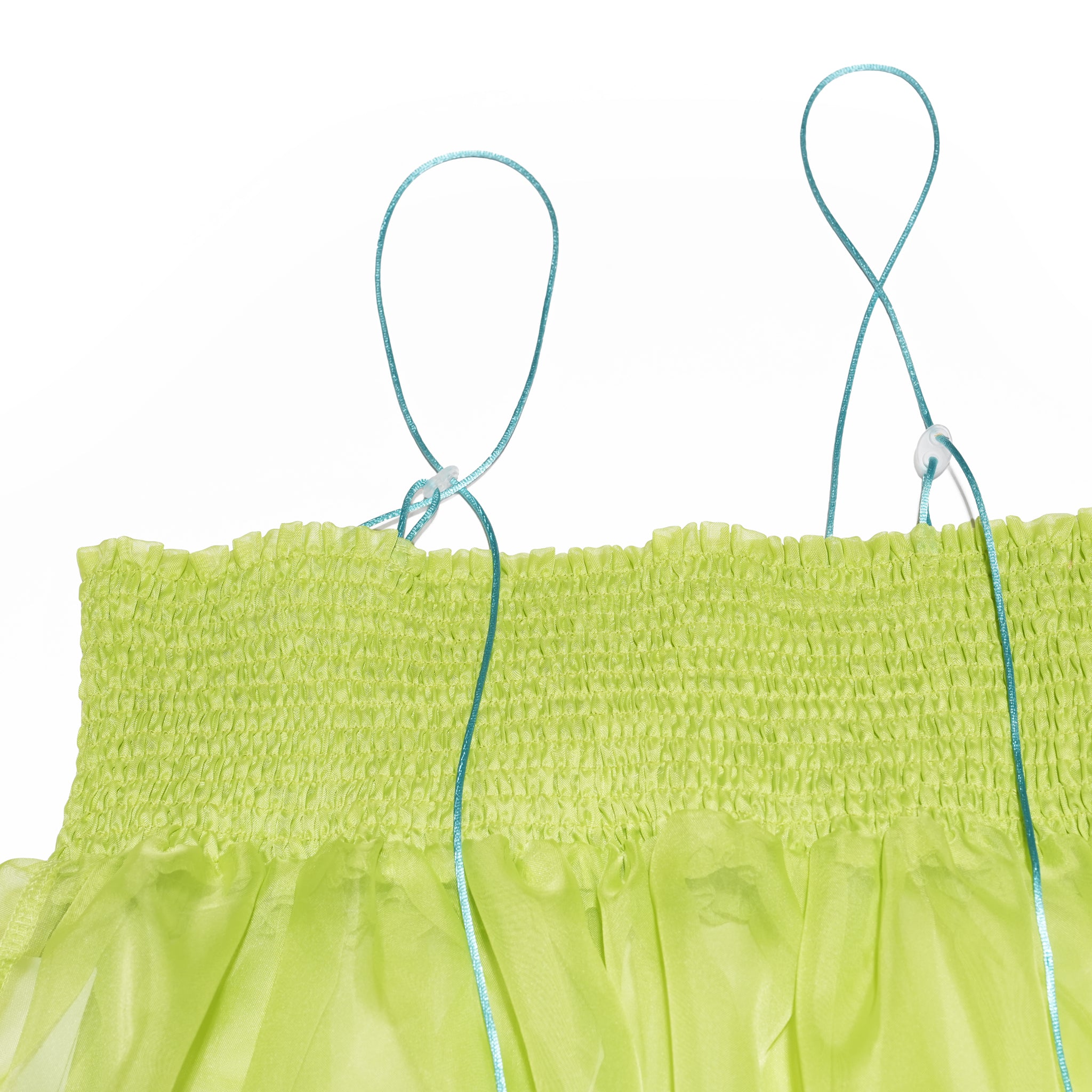 ORGANDY SHEER LAYERED DRESS – Green | HCAE
