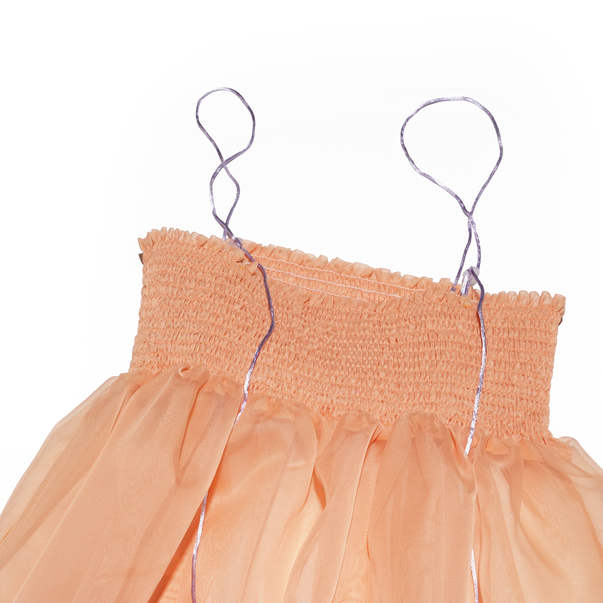 ORGANDY SHEER LAYERED DRESS – Orange | HCAE