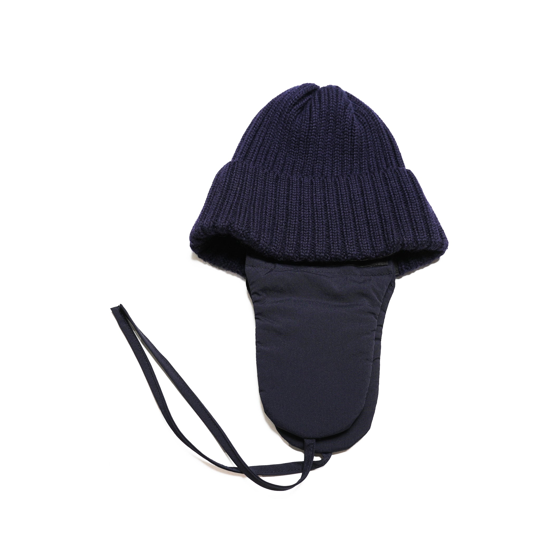 No:UN-024_AW23 | Name:EARMUFF BEANIE | Color:Dark Navy X Dark Navy