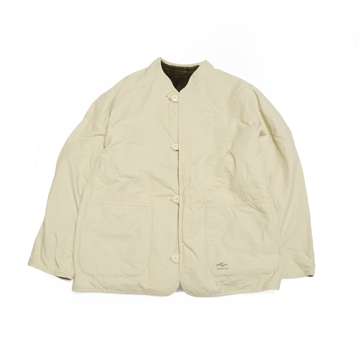 CottonNylon Reversible Jacket – Ivory | ARMY TWILL