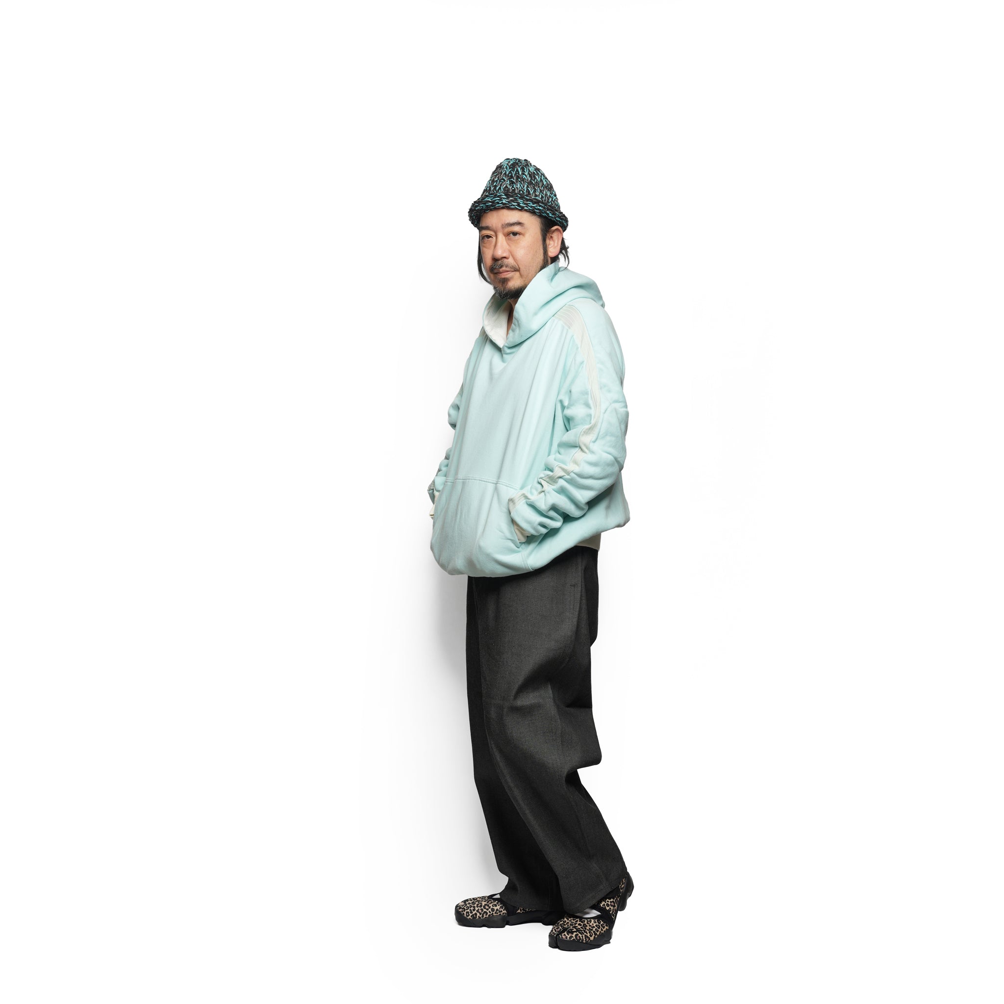 D/S Hooded Sweatshirt – Sax | ADAN