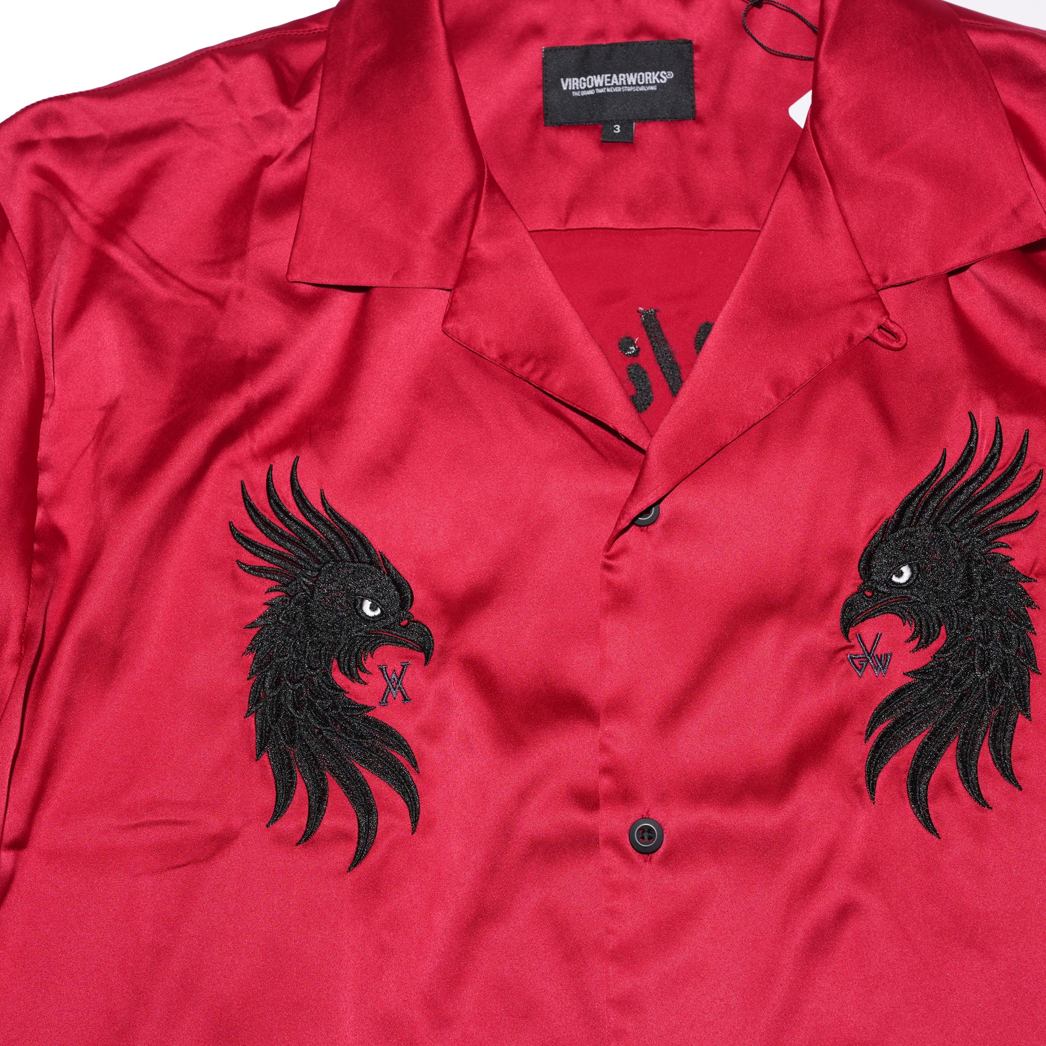 LUXE BOWLING SATIN SHIRT – Red | VIRGOwearworks