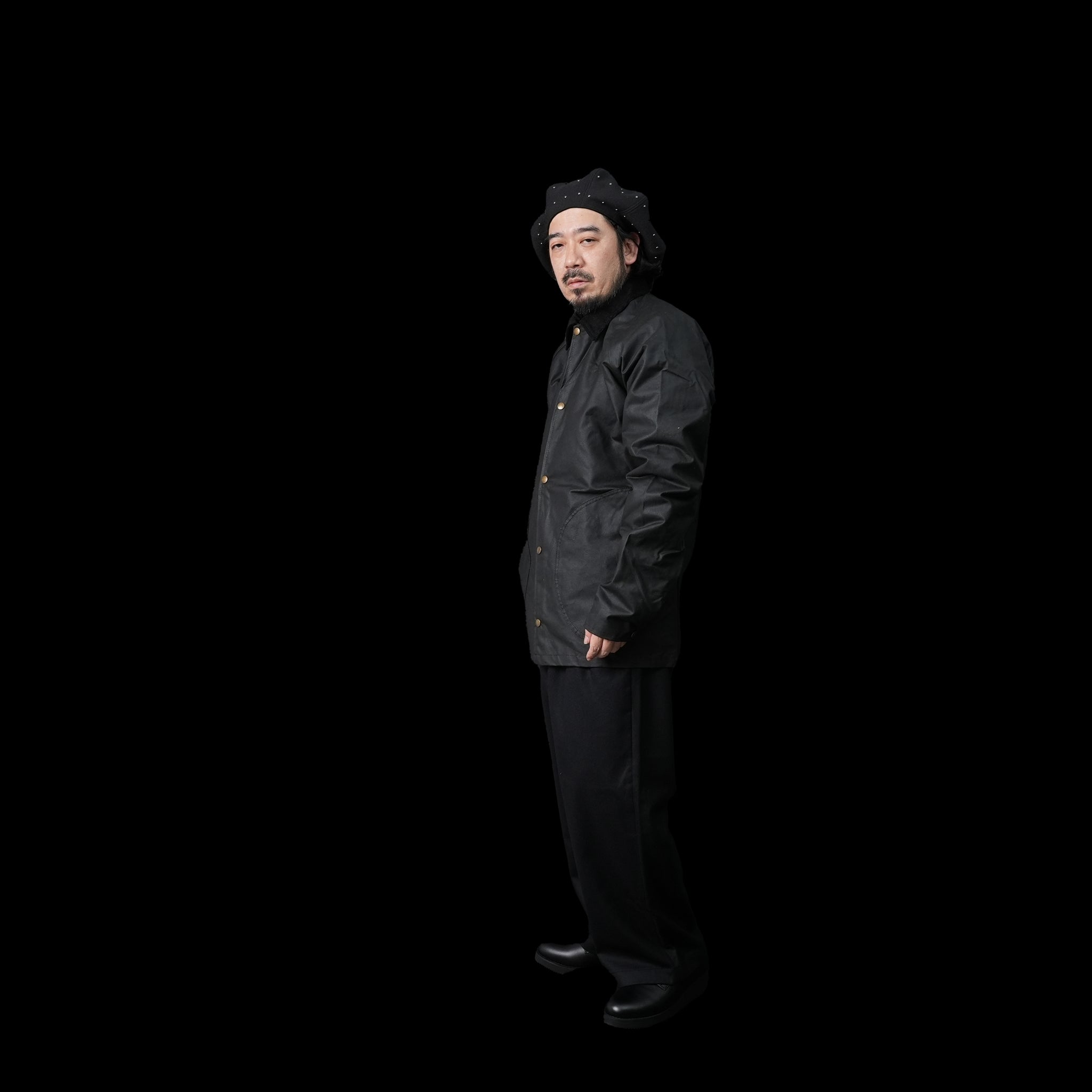 No:HFW22 FW01 | Name:Coach Jacket | Color:Black/Brown【H.F AND WEAVER_エイチ.エフ アンド ウィーバー】