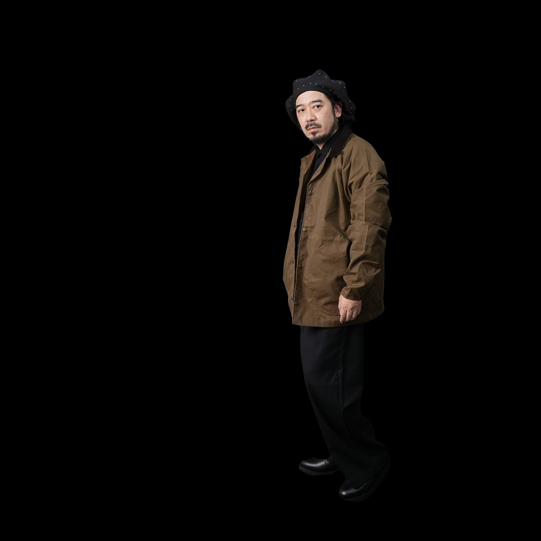 No:HFW22 FW01 | Name:Coach Jacket | Color:Black/Brown【H.F AND WEAVER_エイチ.エフ アンド ウィーバー】