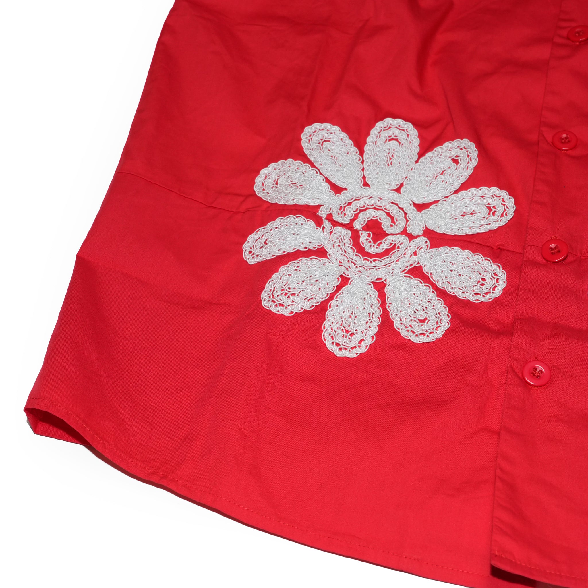 Rosario Trimmed Pockets Shirt | Color_Red | No_32SM00BLM162RED_RED【SISTER JANE_シスタージェーン】
