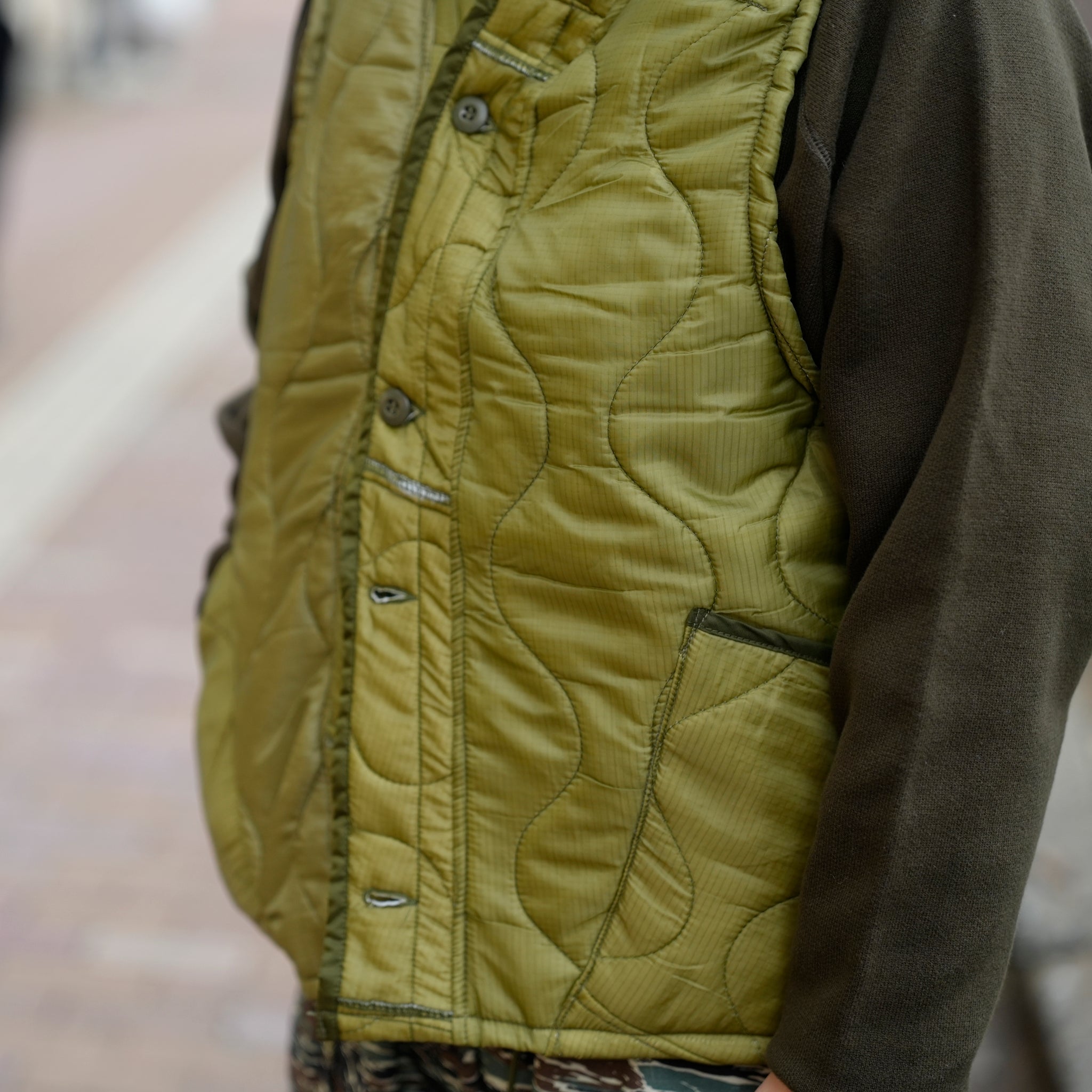 QUILTING VEST | Color_Olive | No_odd2025aw-006【ODDMENT_オッドメント】