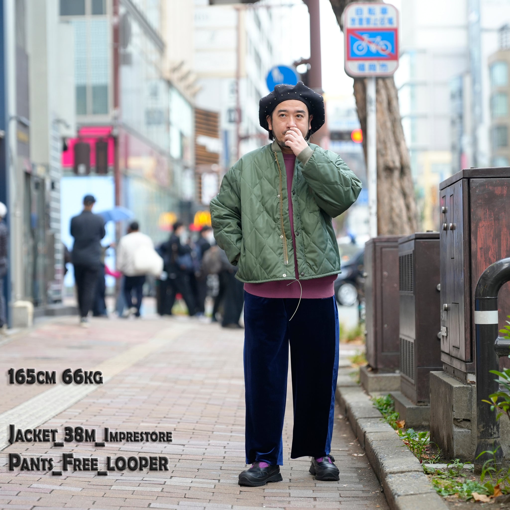 Velor Pants | Color_Navy | No_L-PA-004_navy【Looper_ルーパー】