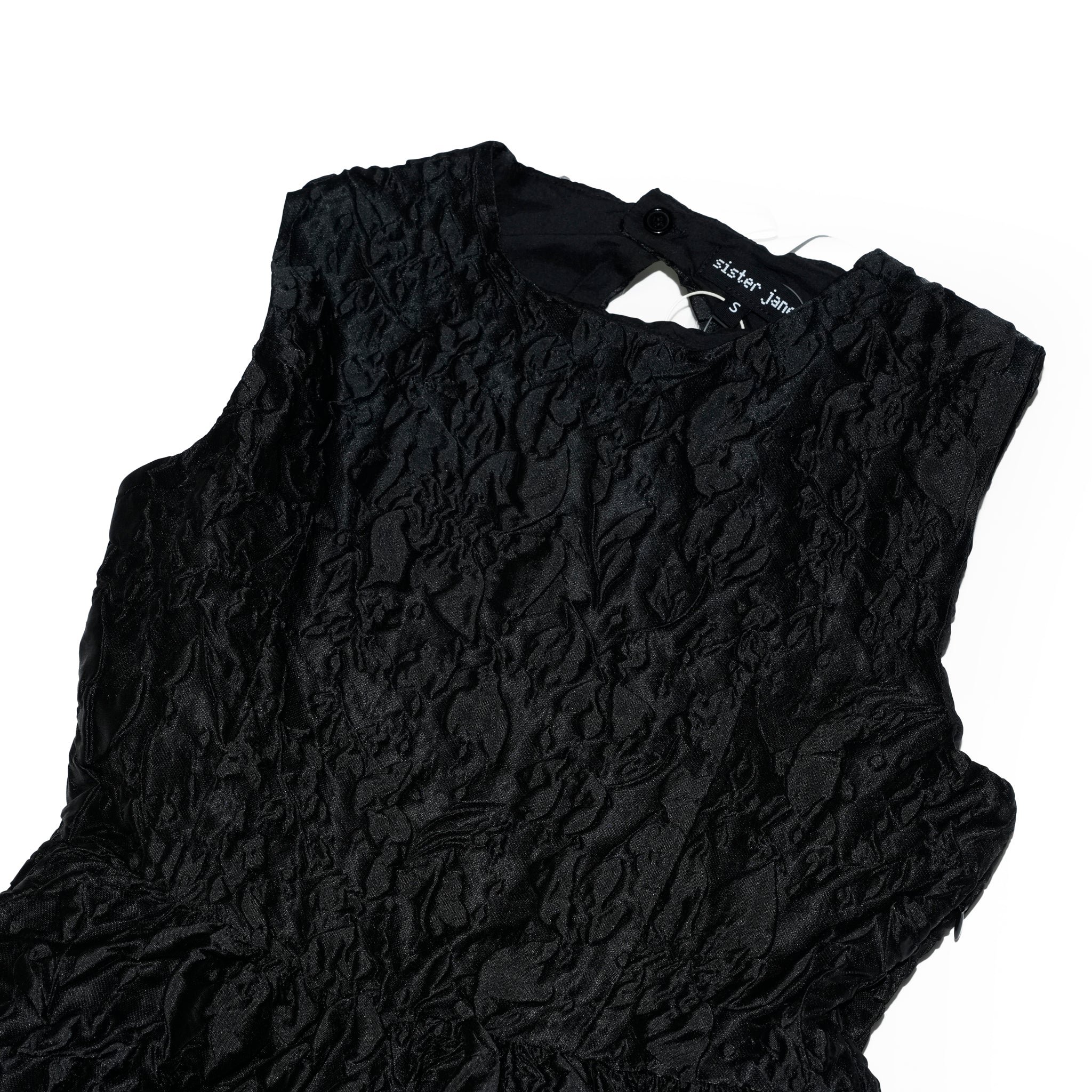 Lucia Jacquard Open Back Mini Dress | Color_Black | No_32SJ00DR2309BLK_BLACK【SISTER JANE_シスタージェーン】