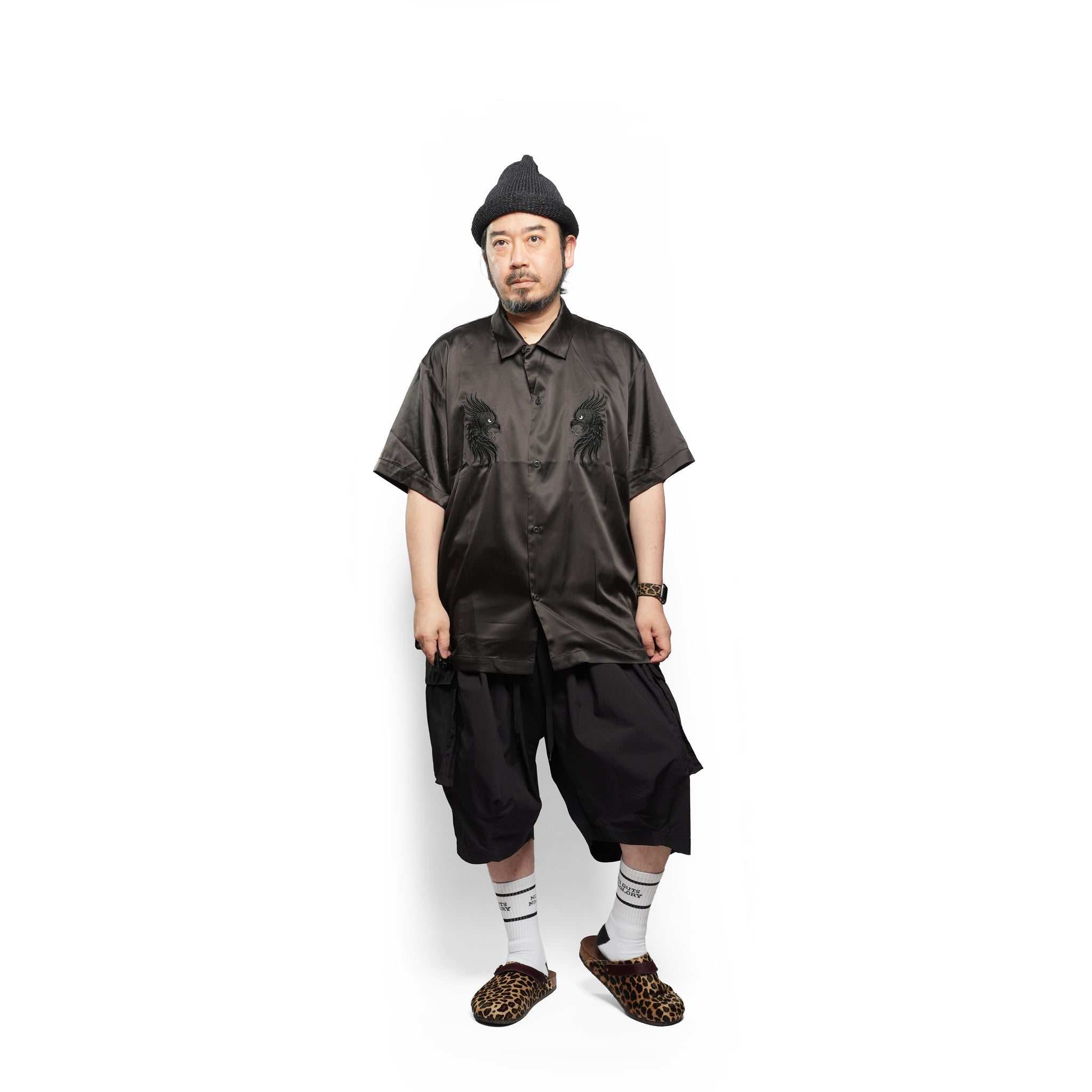 LUXE BOWLING SATIN SHIRT – Black | VIRGOwearworks