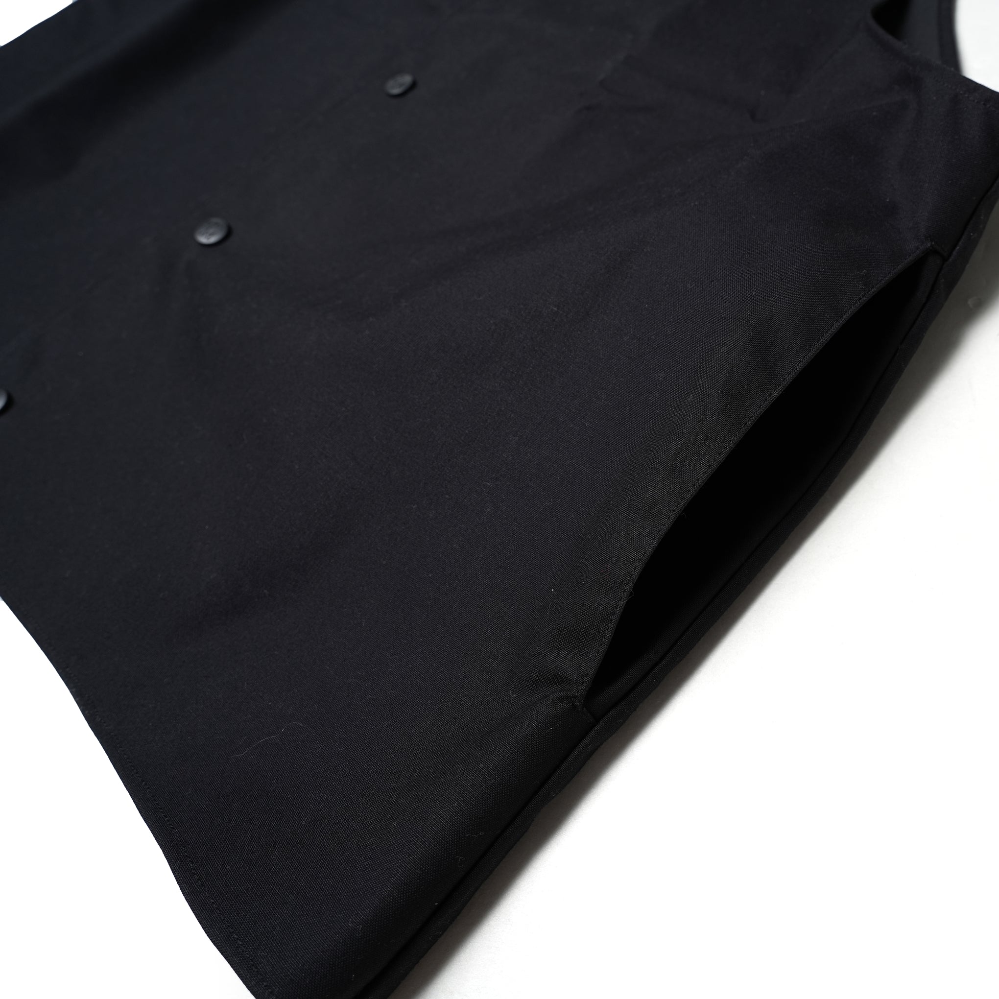 No:PH23FW-009 | Name:P.H. M. BM S.WAX CLOTH VEST | Color:Black【POWDERHORN MOUNTAINEERING_パウダーホーンマウンテニアリング】