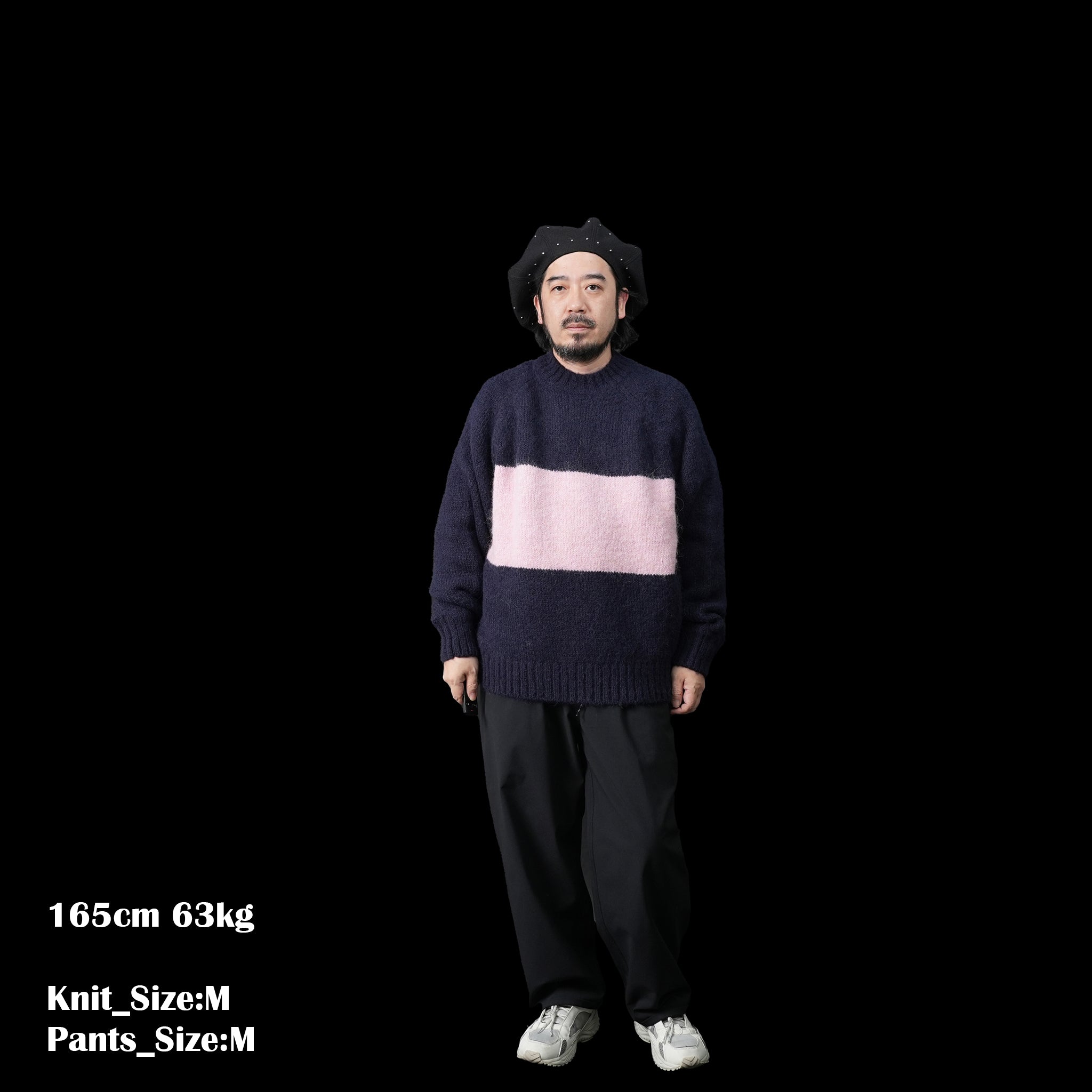 ALPACA LOOP CREW – Navy Pink | MINAMI ANDERSON