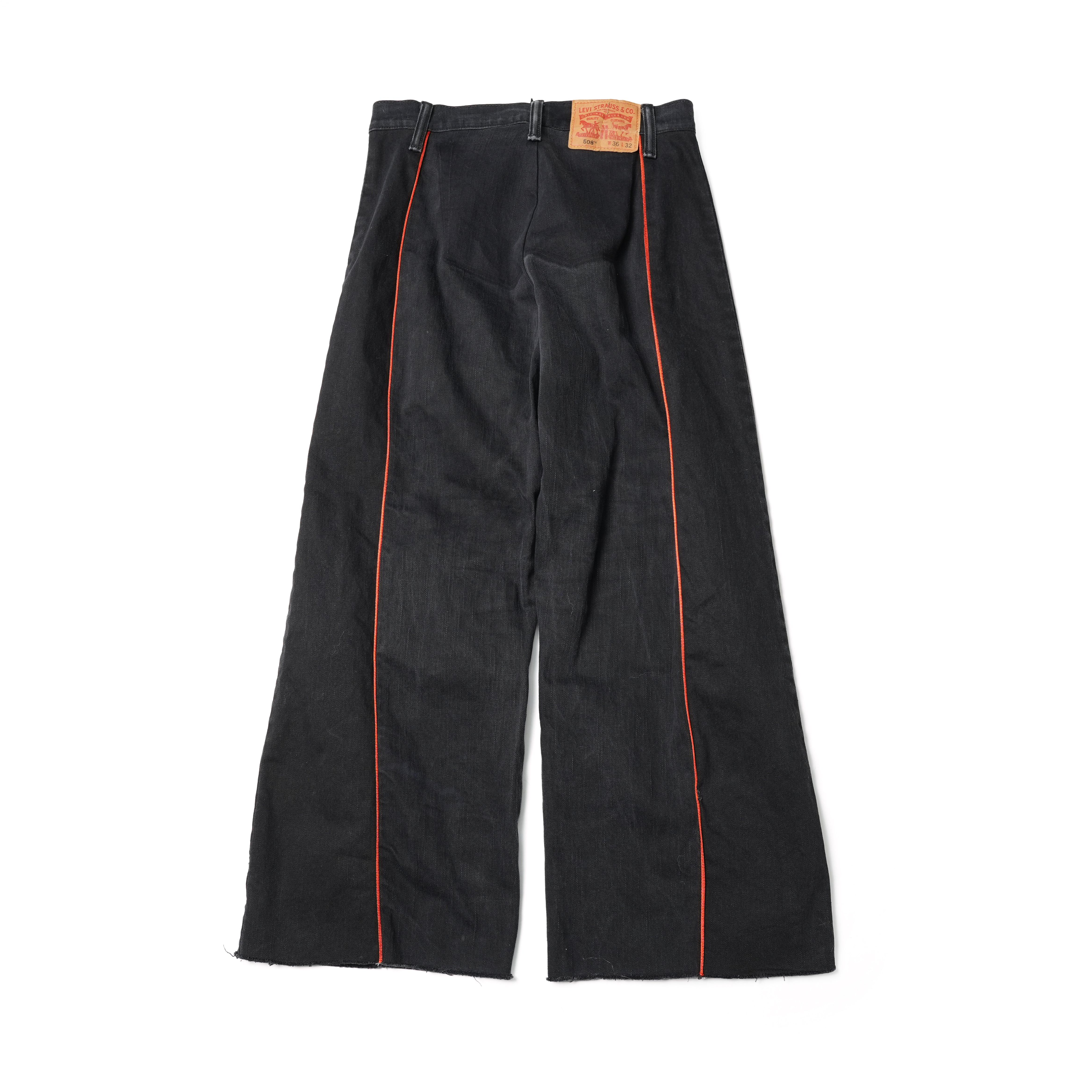 No:mate-268 | Name:wフレアデニム | Color:Black | Size:M【REHERSALL_リハーズオール】