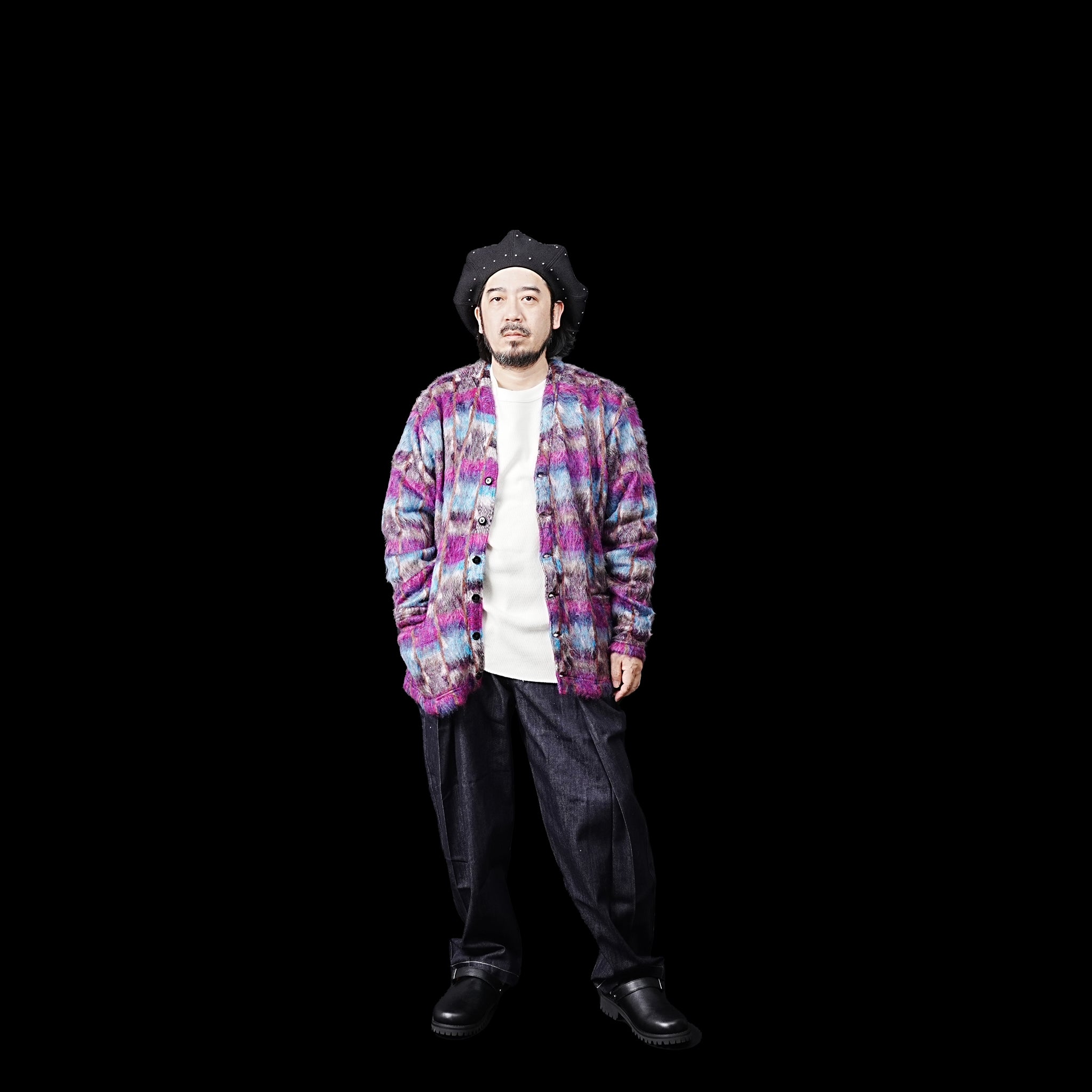 No:M32801-3 | Name:Shaggy V Cardi- gan Made in Japan By Minami Shoten | Color:Ji-Chan【MONITALY_モニタリー】