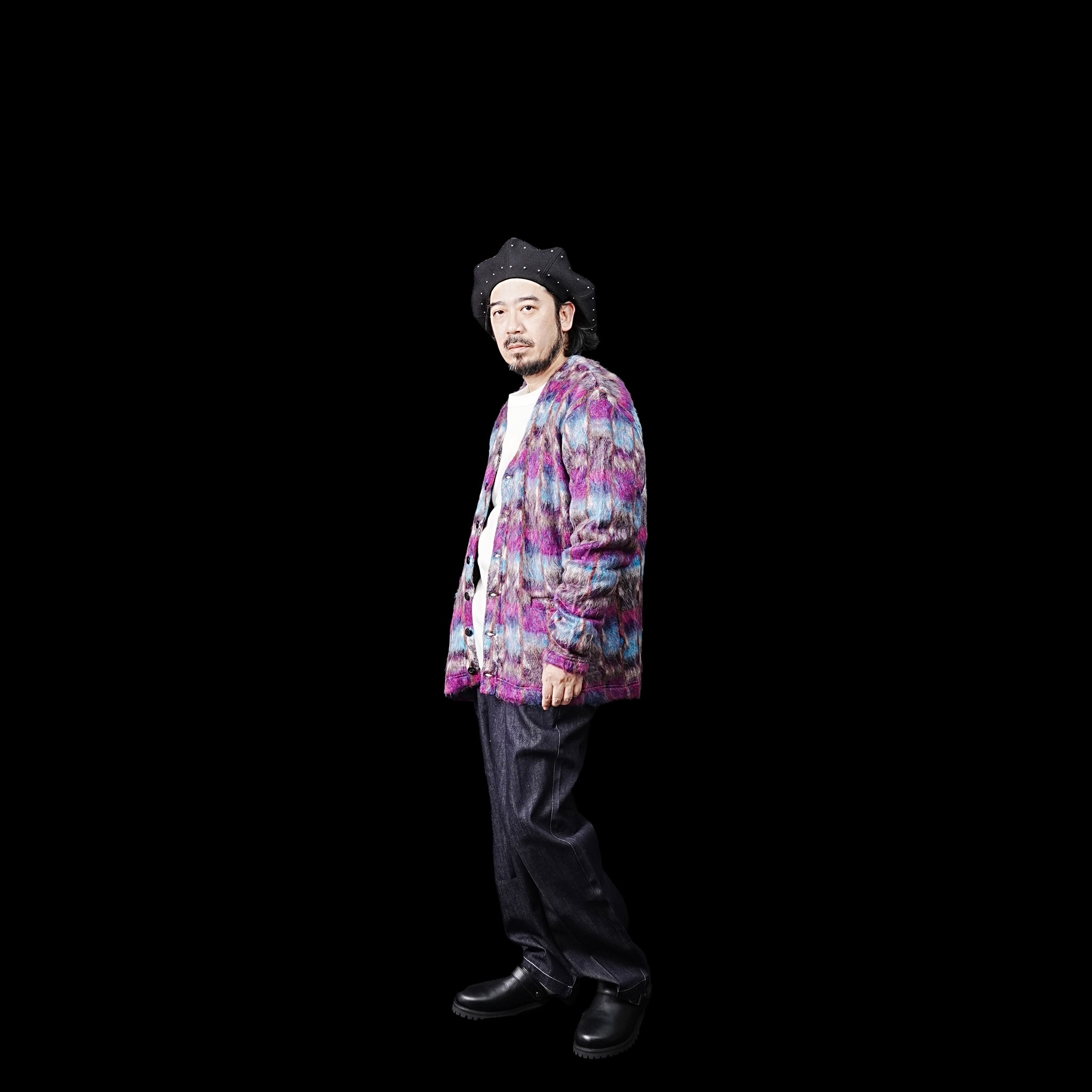 No:M32801-3 | Name:Shaggy V Cardi- gan Made in Japan By Minami Shoten | Color:Ji-Chan【MONITALY_モニタリー】