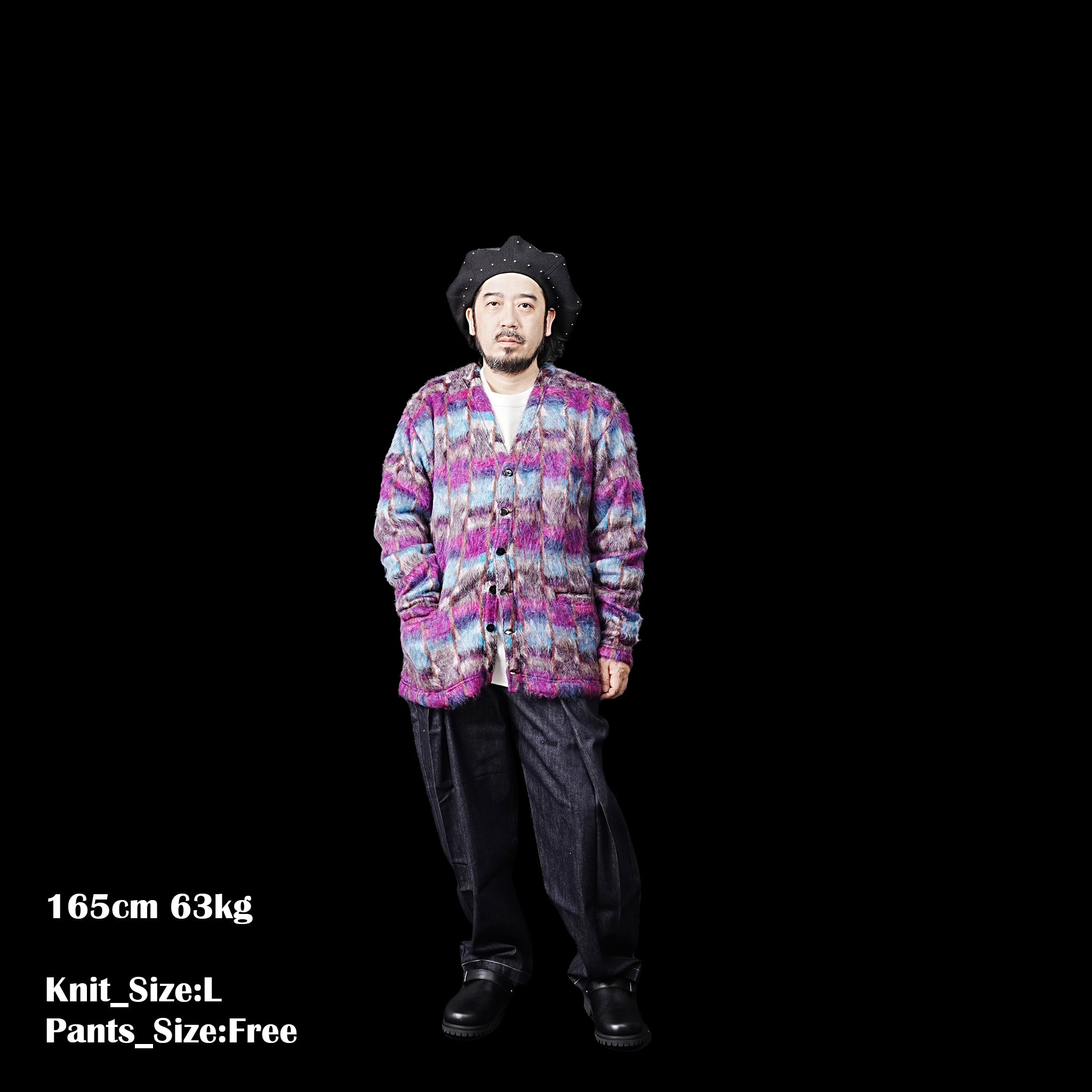 No:M32801-3 | Name:Shaggy V Cardi- gan Made in Japan By Minami Shoten | Color:Ji-Chan【MONITALY_モニタリー】
