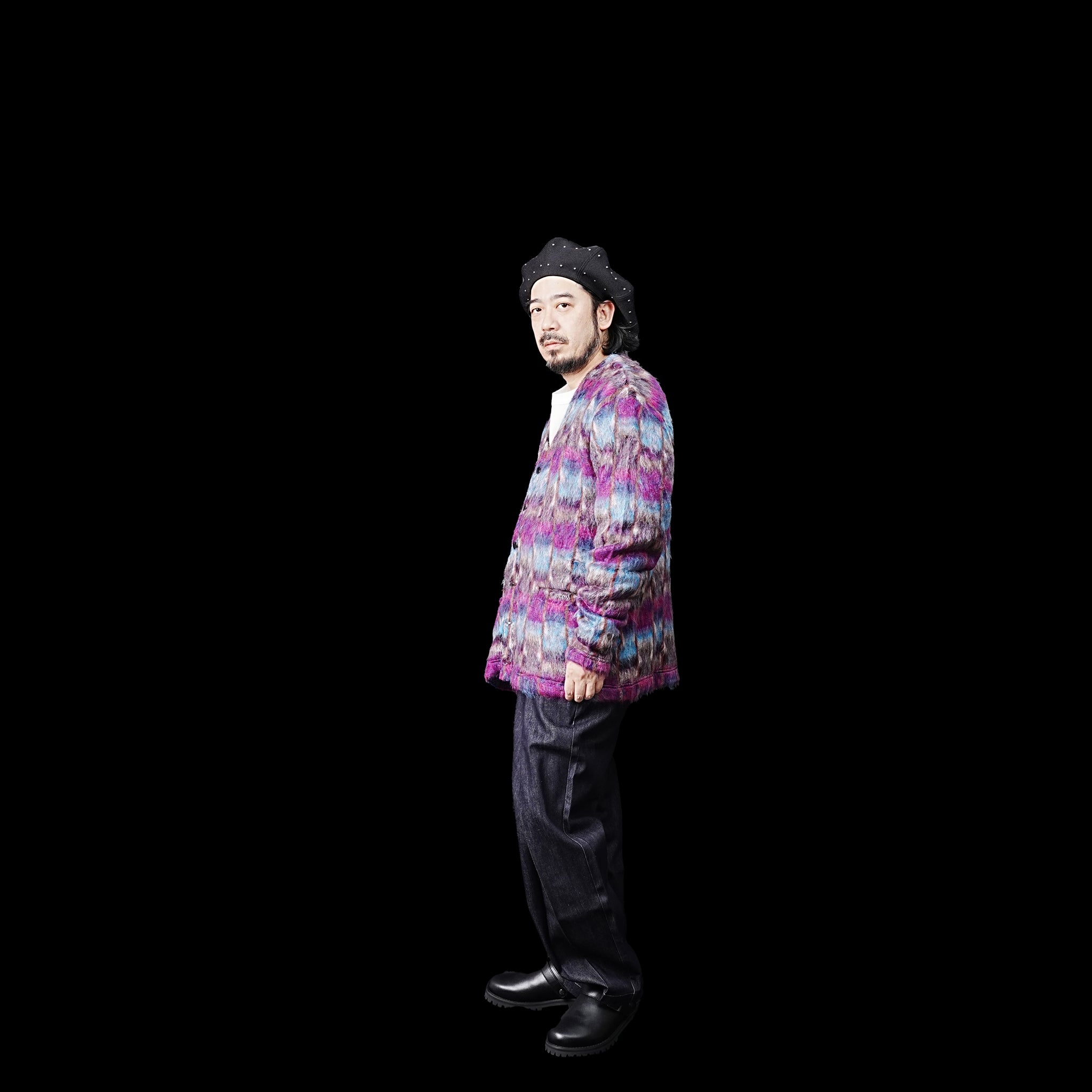 No:M32801-3 | Name:Shaggy V Cardi- gan Made in Japan By Minami Shoten | Color:Ji-Chan【MONITALY_モニタリー】