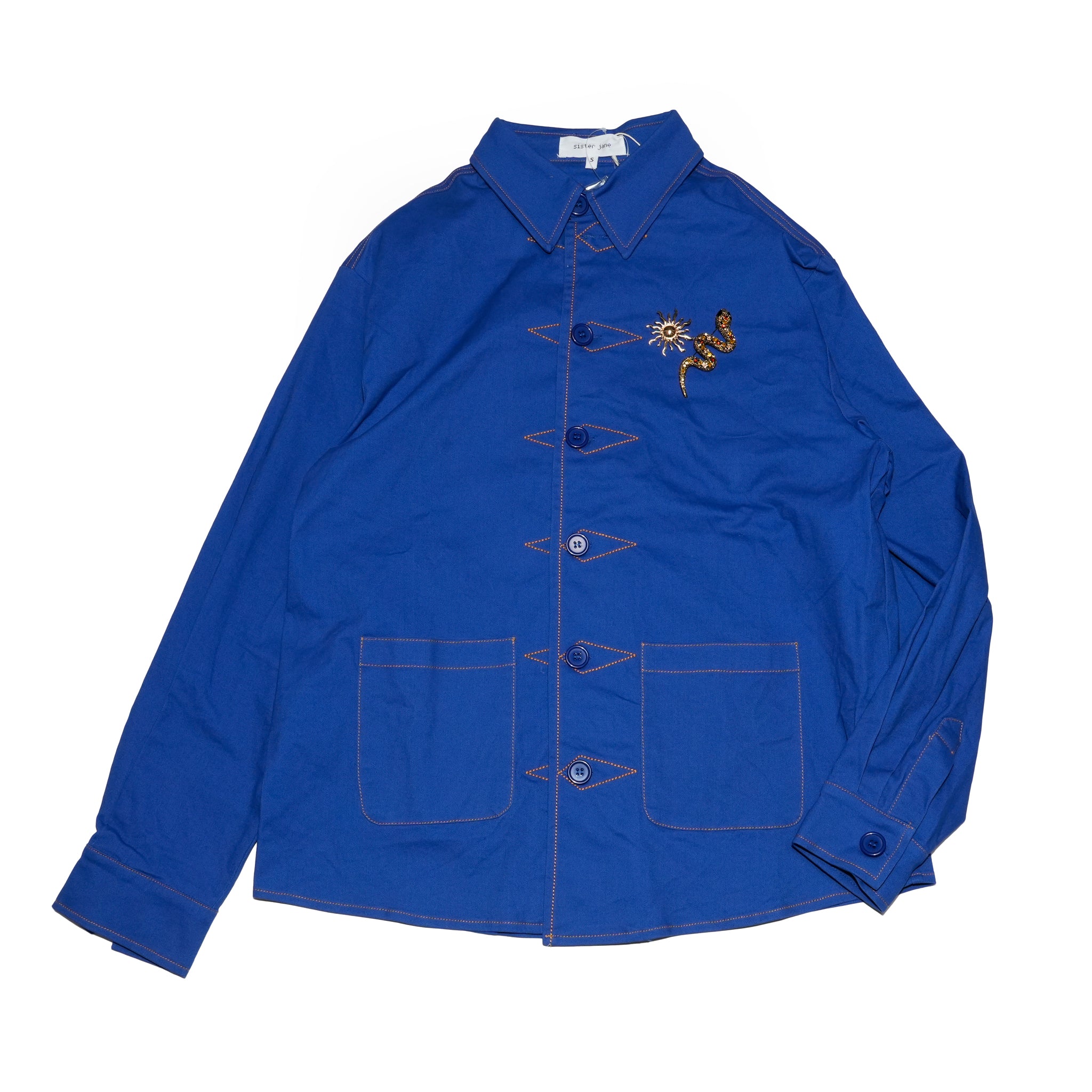 Mariposa Workwear Jacket | Color_Blue | No_32SM00JKM061BLE_BLUE【SISTER JANE_シスタージェーン】