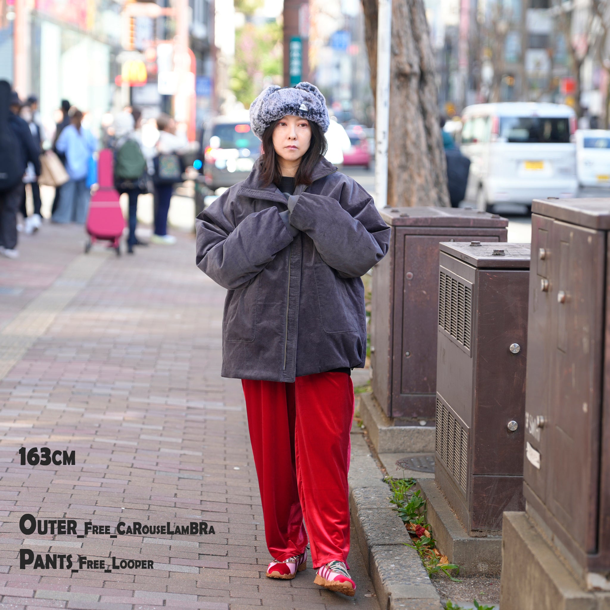 Velor Pants | Color_Red | No_L-PA-004_red【Looper_ルーパー】