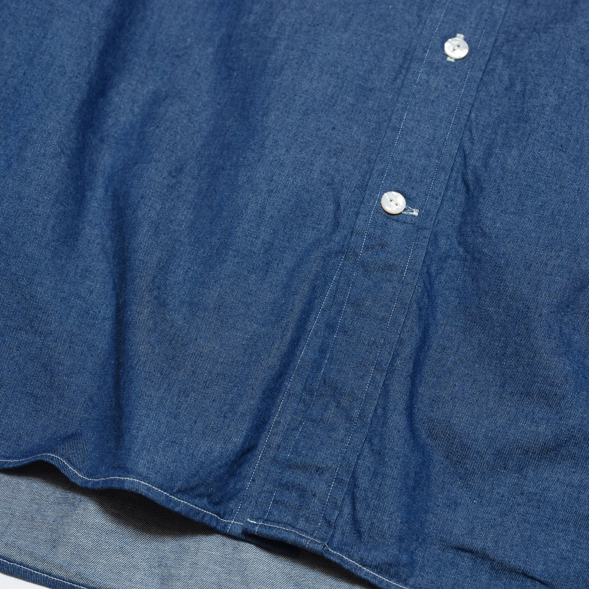 REGULAR WIDE W POCKET SHIRT-DENIM 2026AW – Navy | CATTA SHIRTS