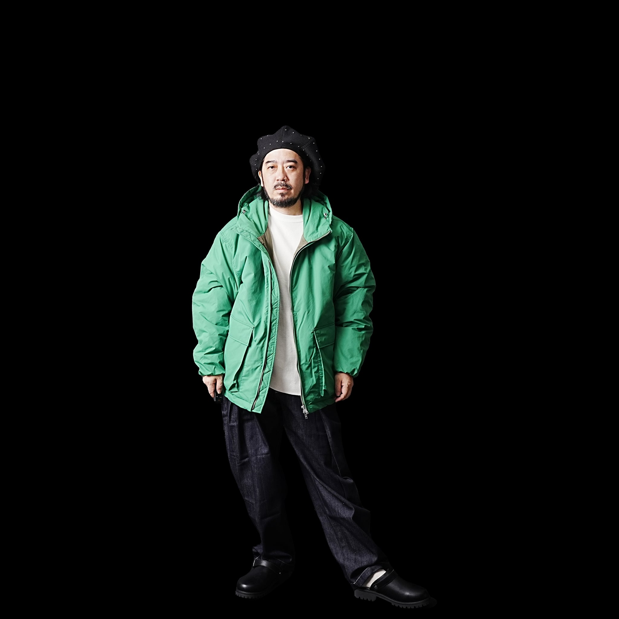FEW23WJK5107 | ZIP UP DOWN PARKA – Green | MIFFEW