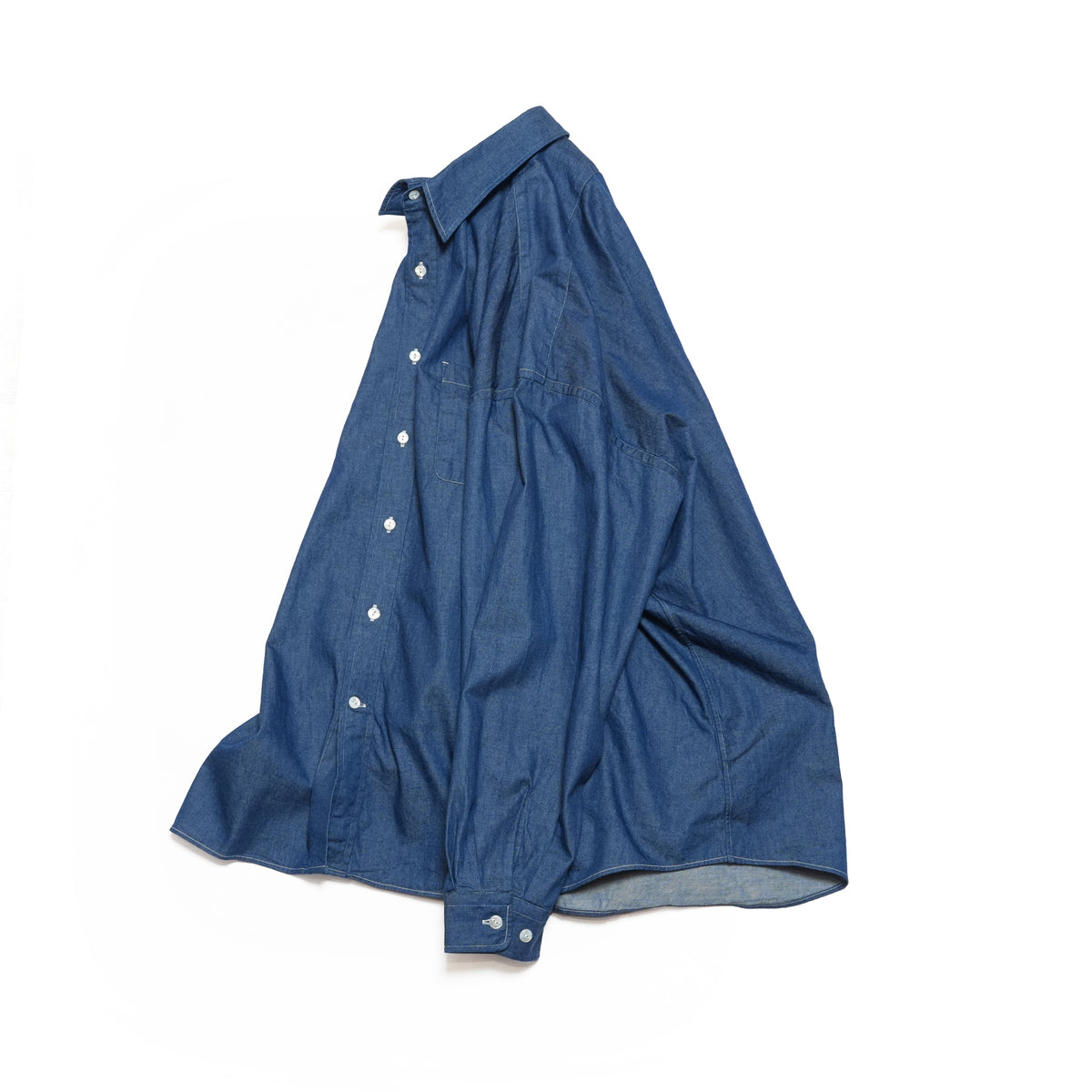 REGULAR WIDE W POCKET SHIRT-DENIM 2026AW – Navy | CATTA SHIRTS