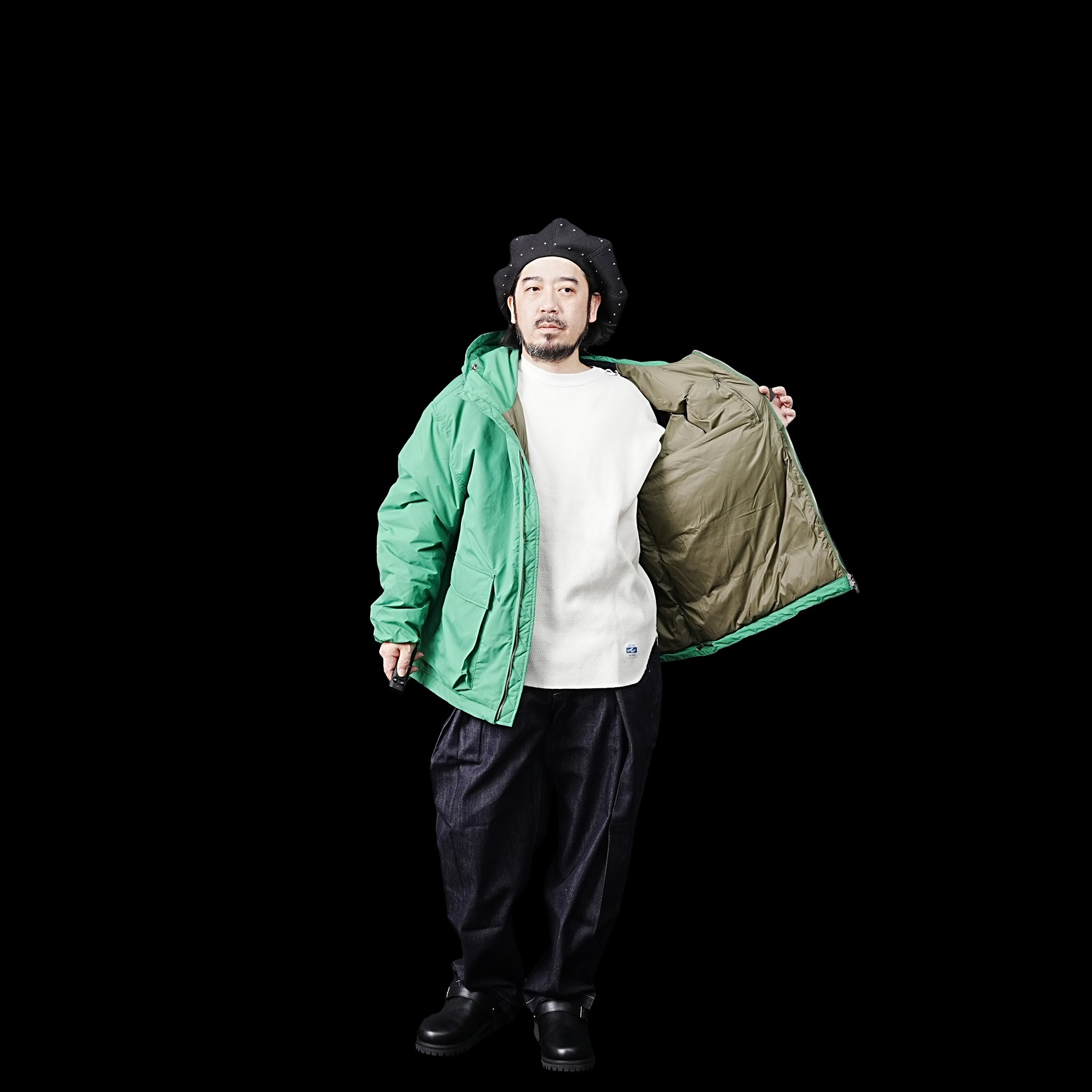 FEW23WJK5107 | ZIP UP DOWN PARKA – Green | MIFFEW