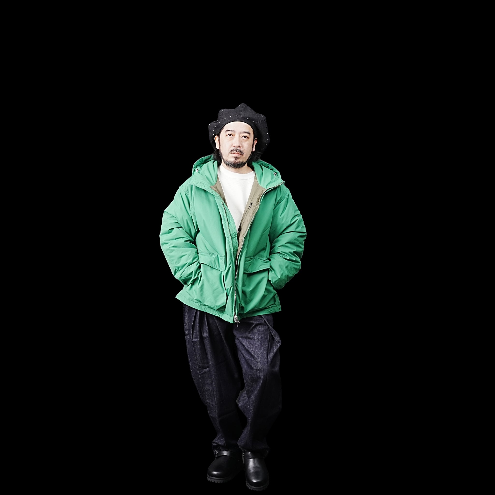FEW23WJK5107 | ZIP UP DOWN PARKA – Green | MIFFEW