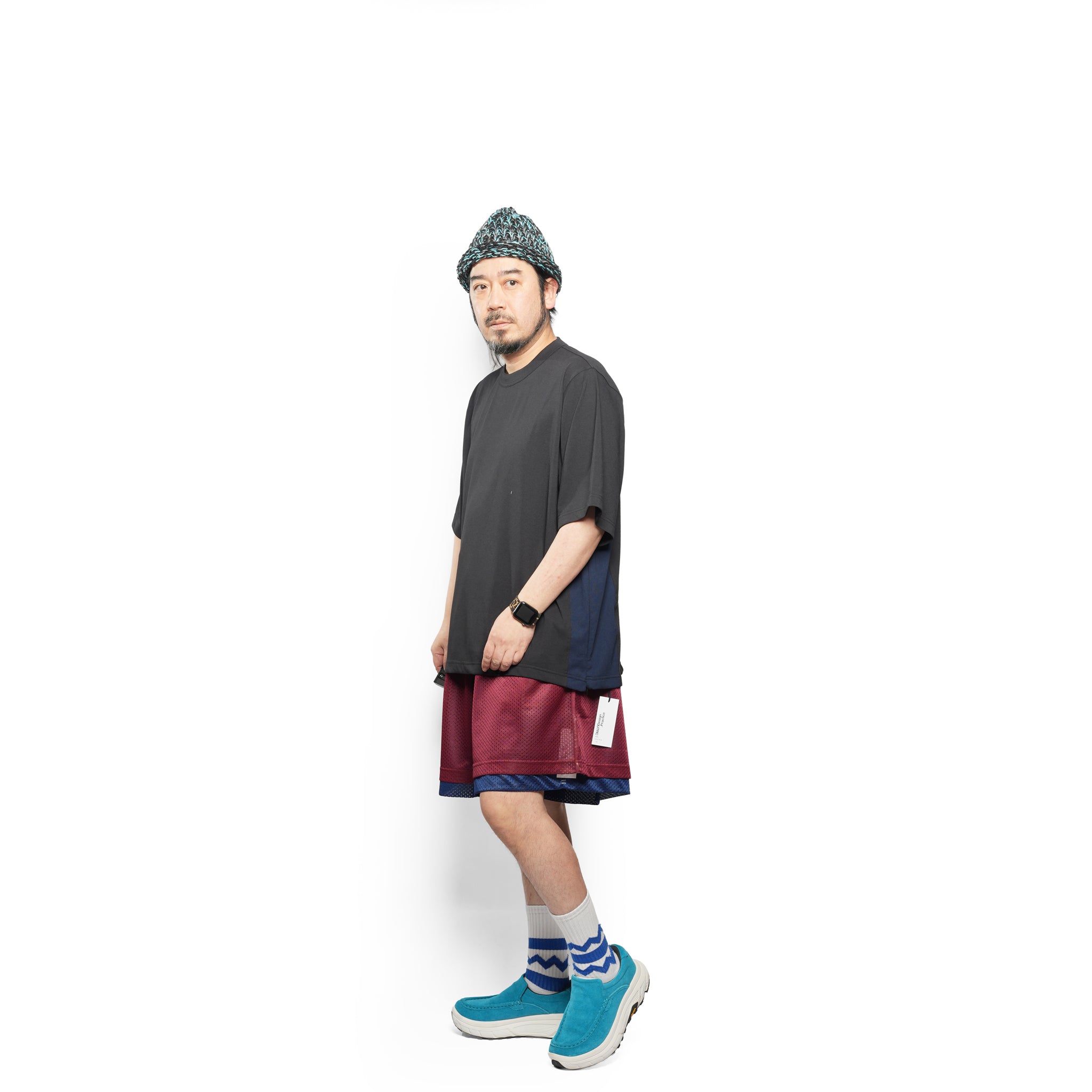 _270 ベンチレーションTEE S/S – Black × Navy | UNTRACE