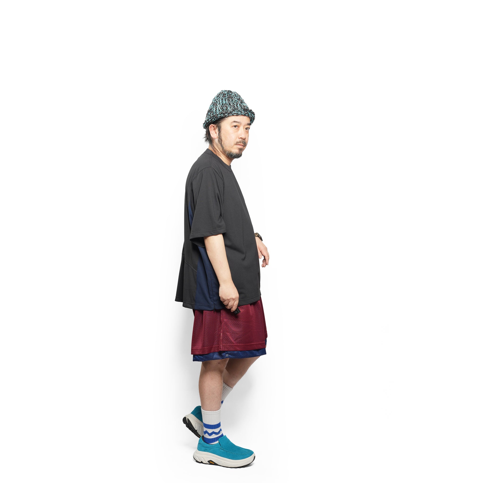 _270 ベンチレーションTEE S/S – Black × Navy | UNTRACE