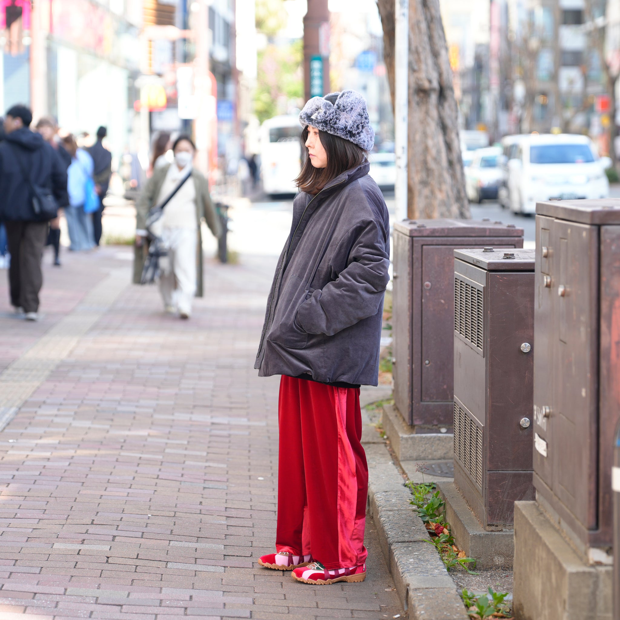 Velor Pants | Color_Red | No_L-PA-004_red【Looper_ルーパー】