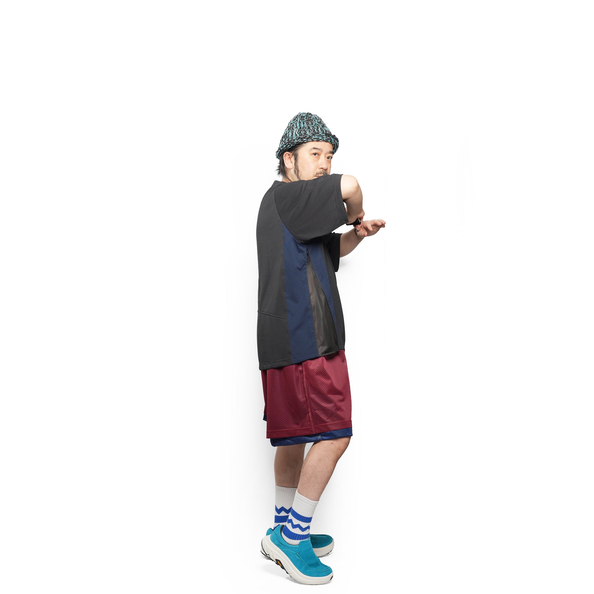 _270 ベンチレーションTEE S/S – Black × Navy | UNTRACE