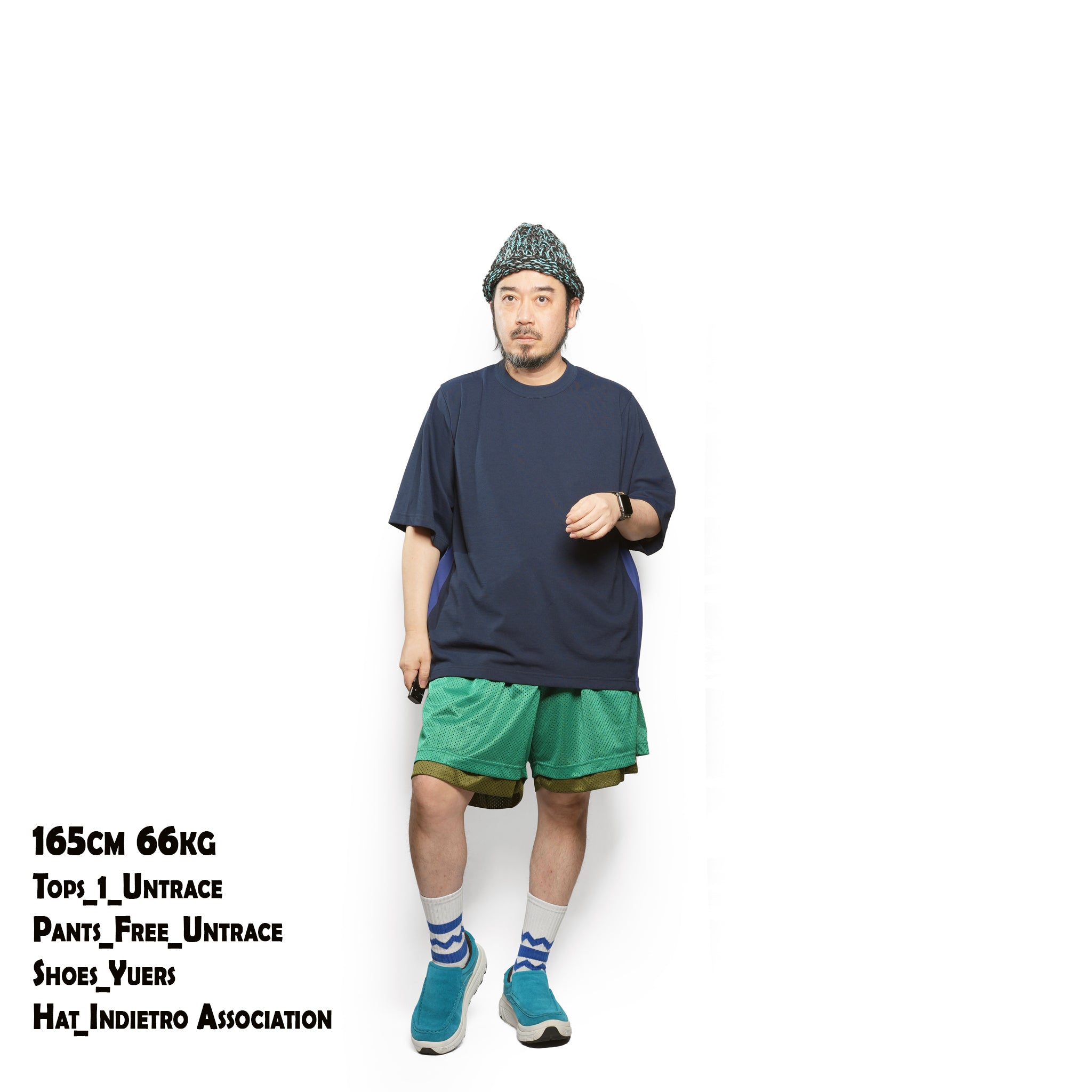 _270 ベンチレーションTEE S/S – Navy × Purple | UNTRACE