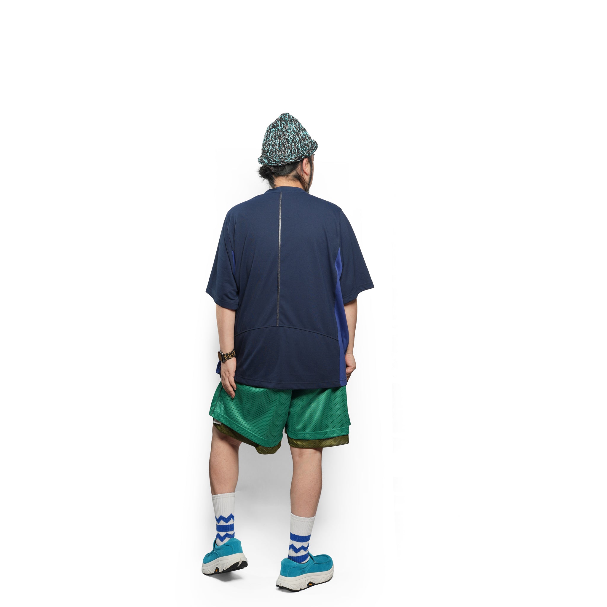 _230 リバーシブルメッシュショーツ – Green × Olive | UNTRACE