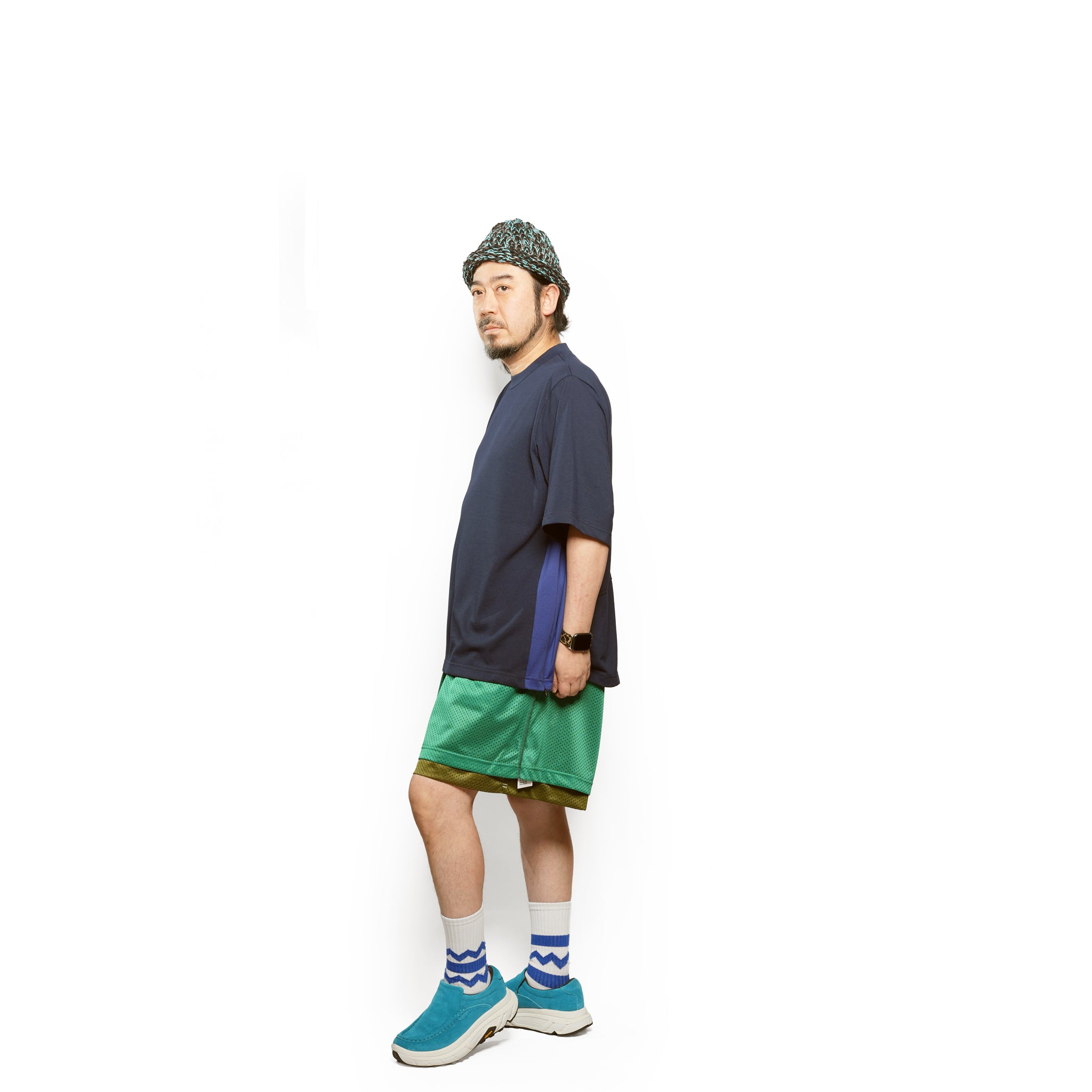 _270 ベンチレーションTEE S/S – Navy × Purple | UNTRACE