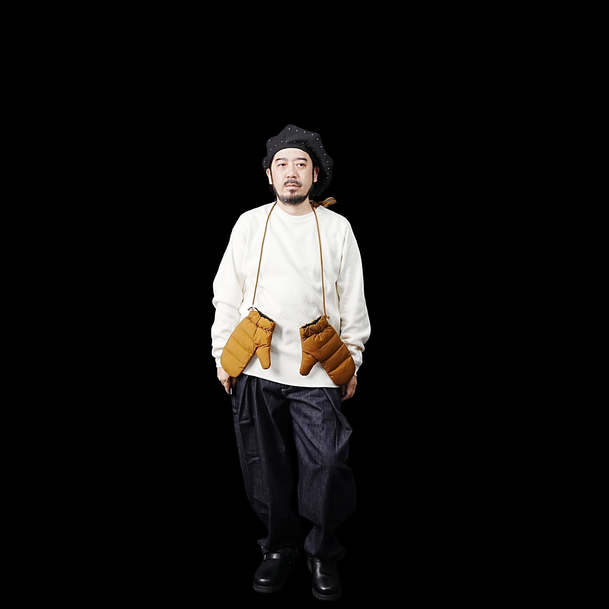 No:FEW23WAC5118b | Name:DOWN MITTENS | Color:Camel【MIFFEW_ミフュー】