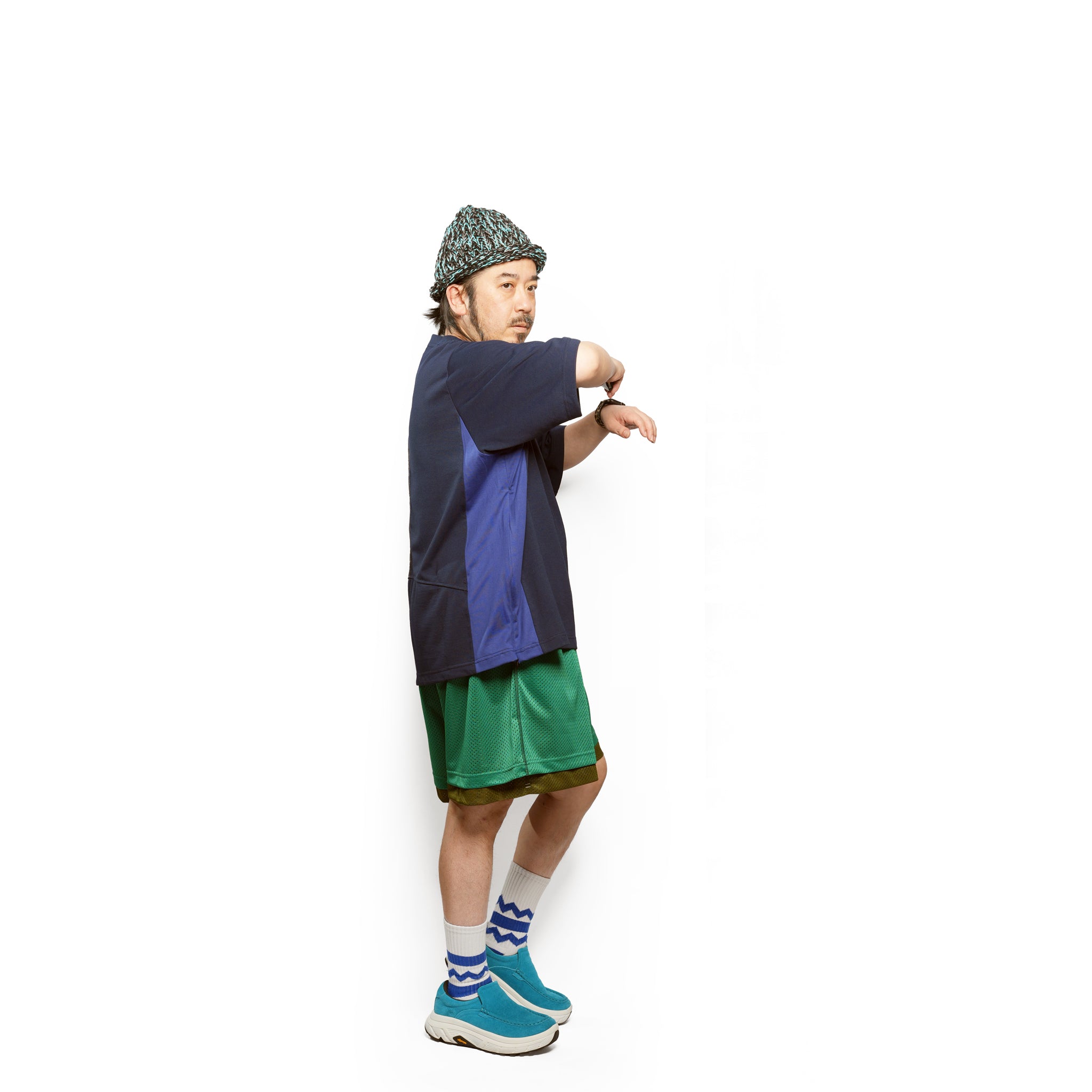 _270 ベンチレーションTEE S/S – Navy × Purple | UNTRACE