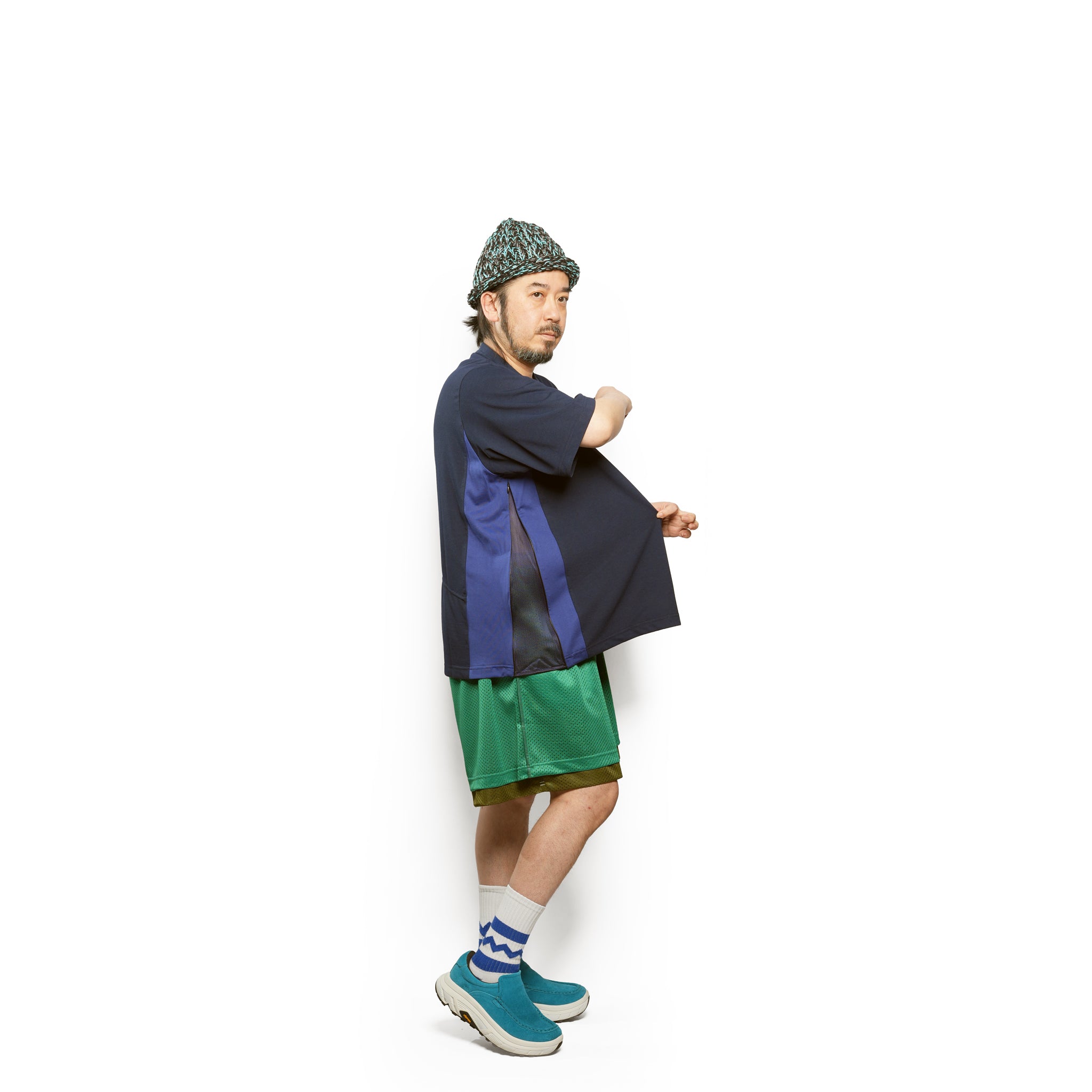 _270 ベンチレーションTEE S/S – Navy × Purple | UNTRACE