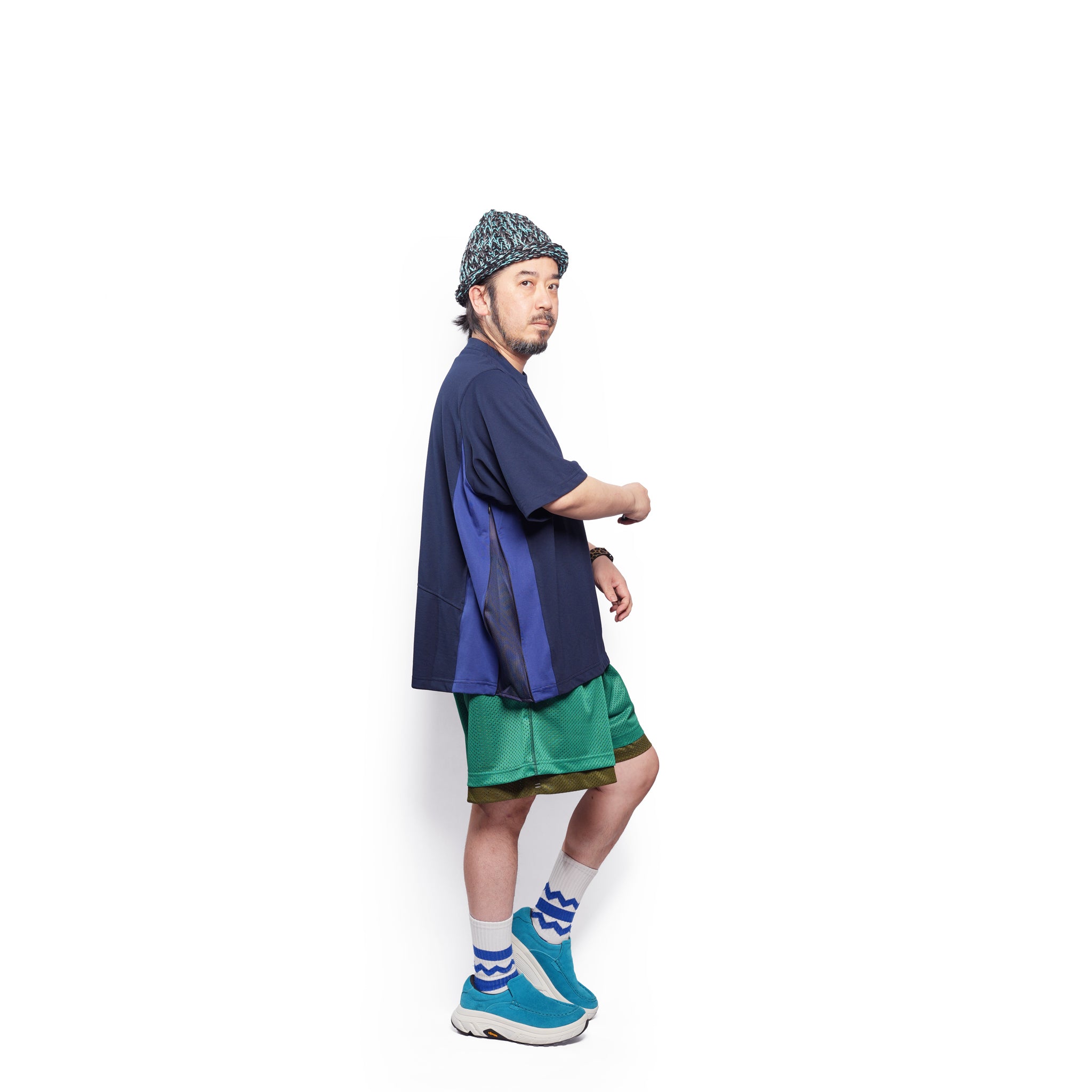 _270 ベンチレーションTEE S/S – Navy × Purple | UNTRACE
