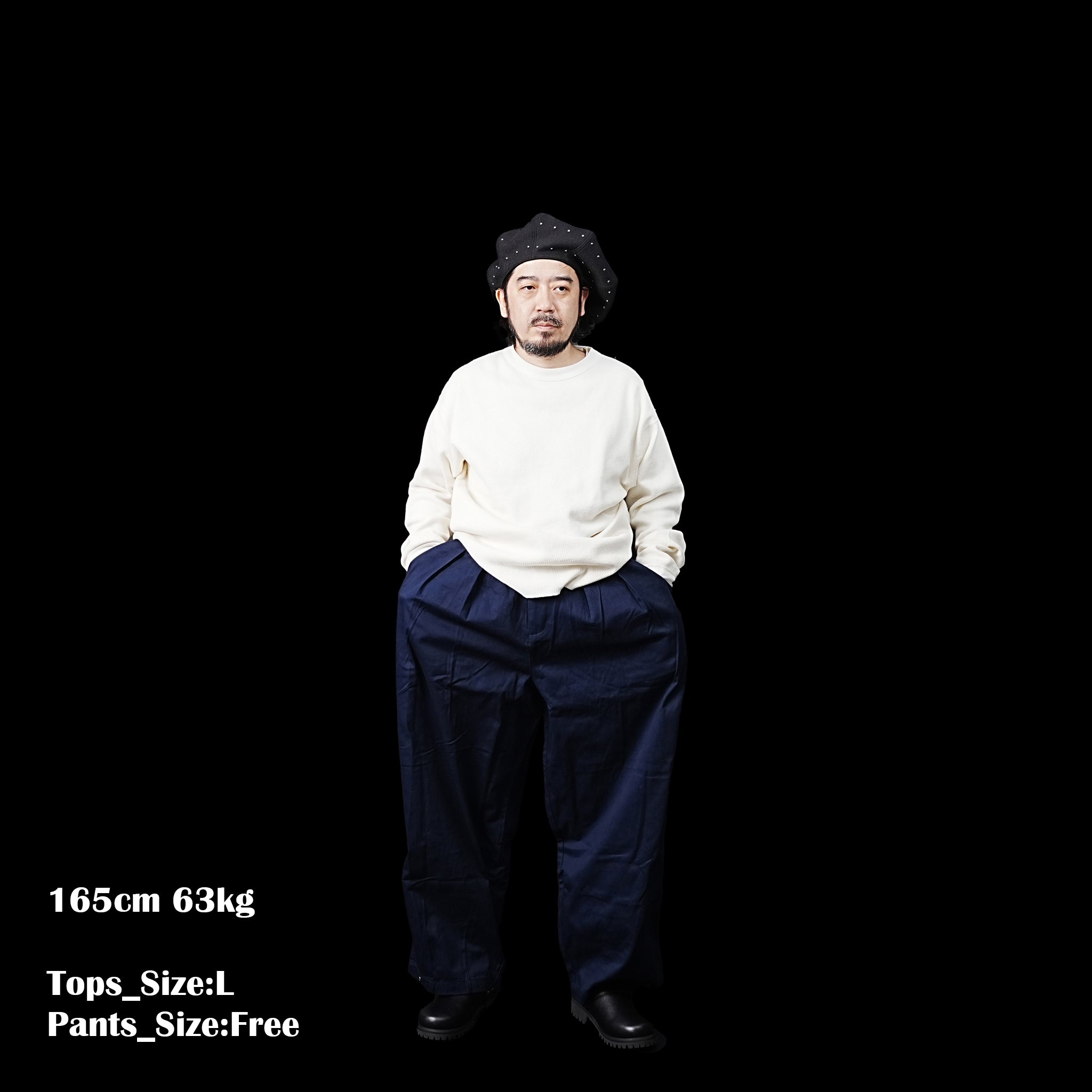 No:#590 | Name:FW23-BIG UNISEX BALLOON PANTS | Color:Navy| Size:Free【WORKWARE】