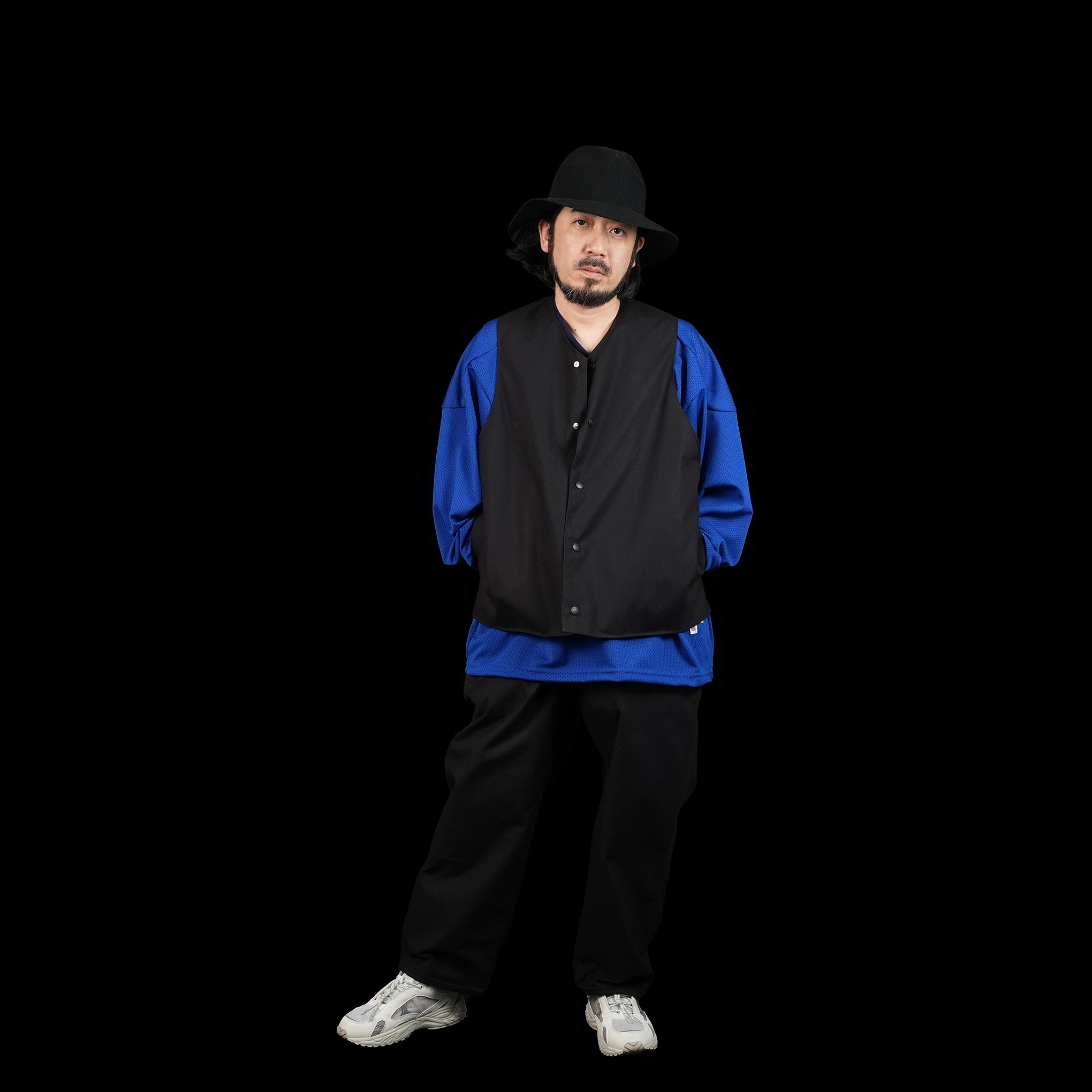 No:PH23FW-009 | Name:P.H. M. BM S.WAX CLOTH VEST | Color:Black【POWDERHORN MOUNTAINEERING_パウダーホーンマウンテニアリング】