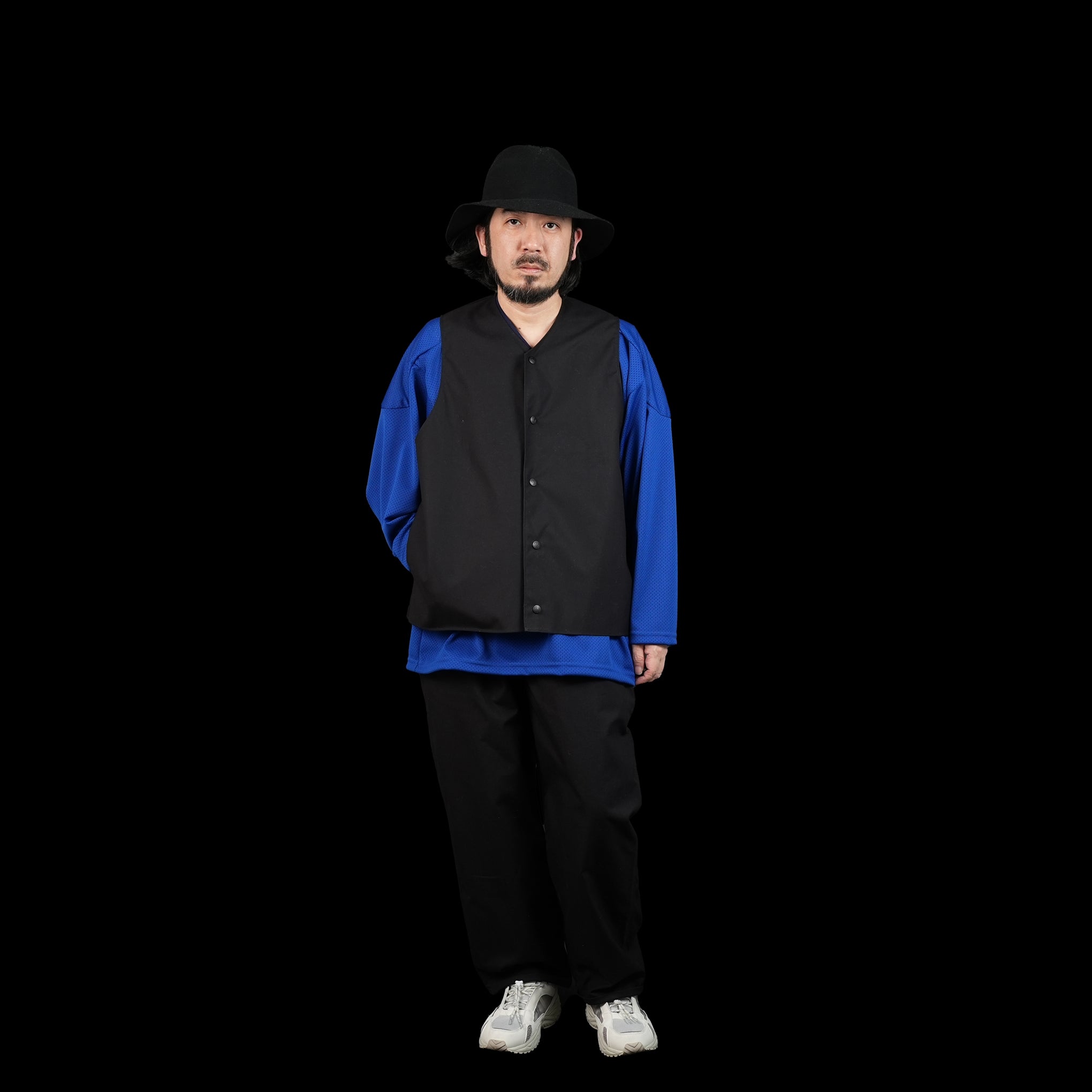 No:PH23FW-009 | Name:P.H. M. BM S.WAX CLOTH VEST | Color:Black【POWDERHORN MOUNTAINEERING_パウダーホーンマウンテニアリング】