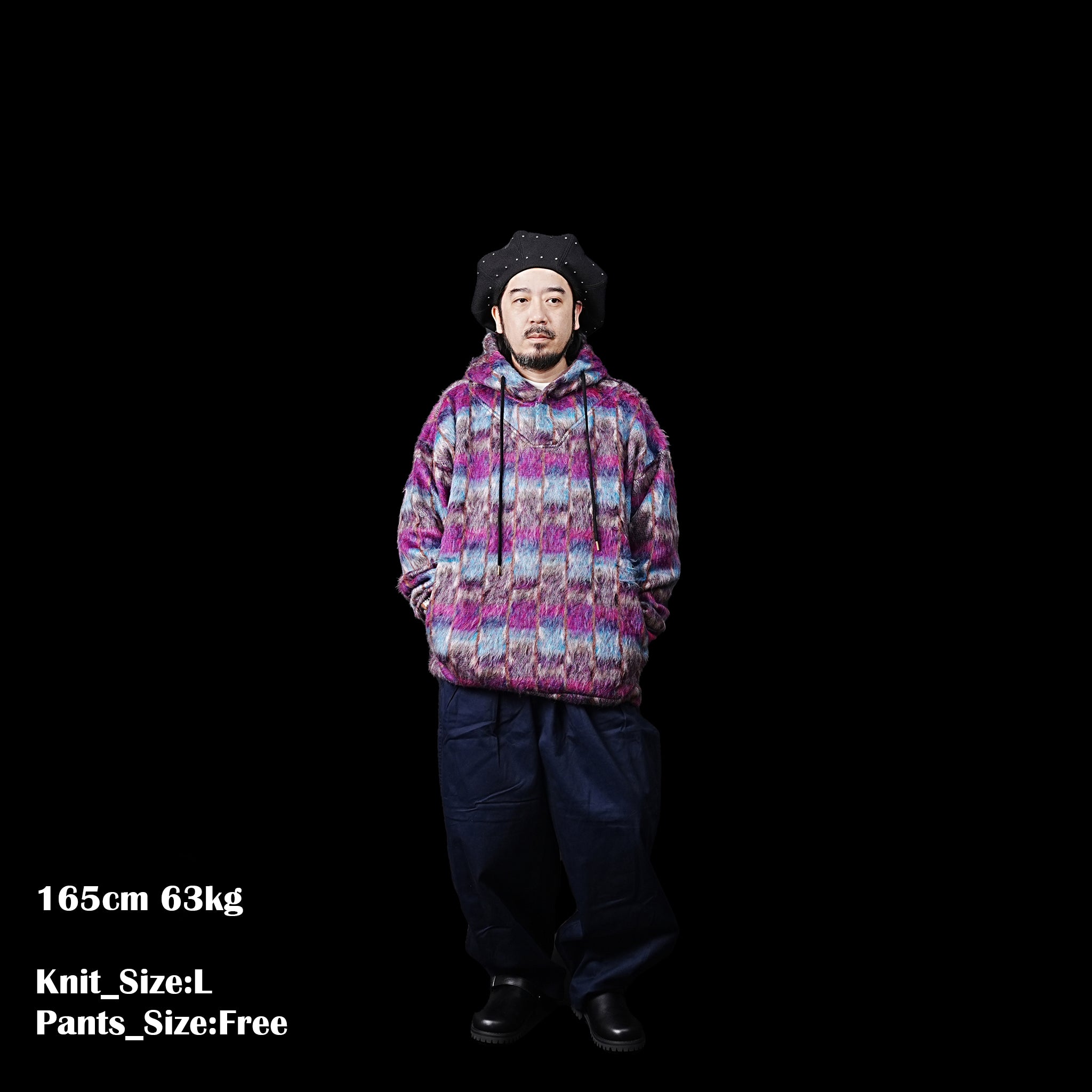 M32802-3 | Shaggy Hoodie Made in Japan By Minami Shoten | Color:Ji-Chan【MONITALY_モニタリー】