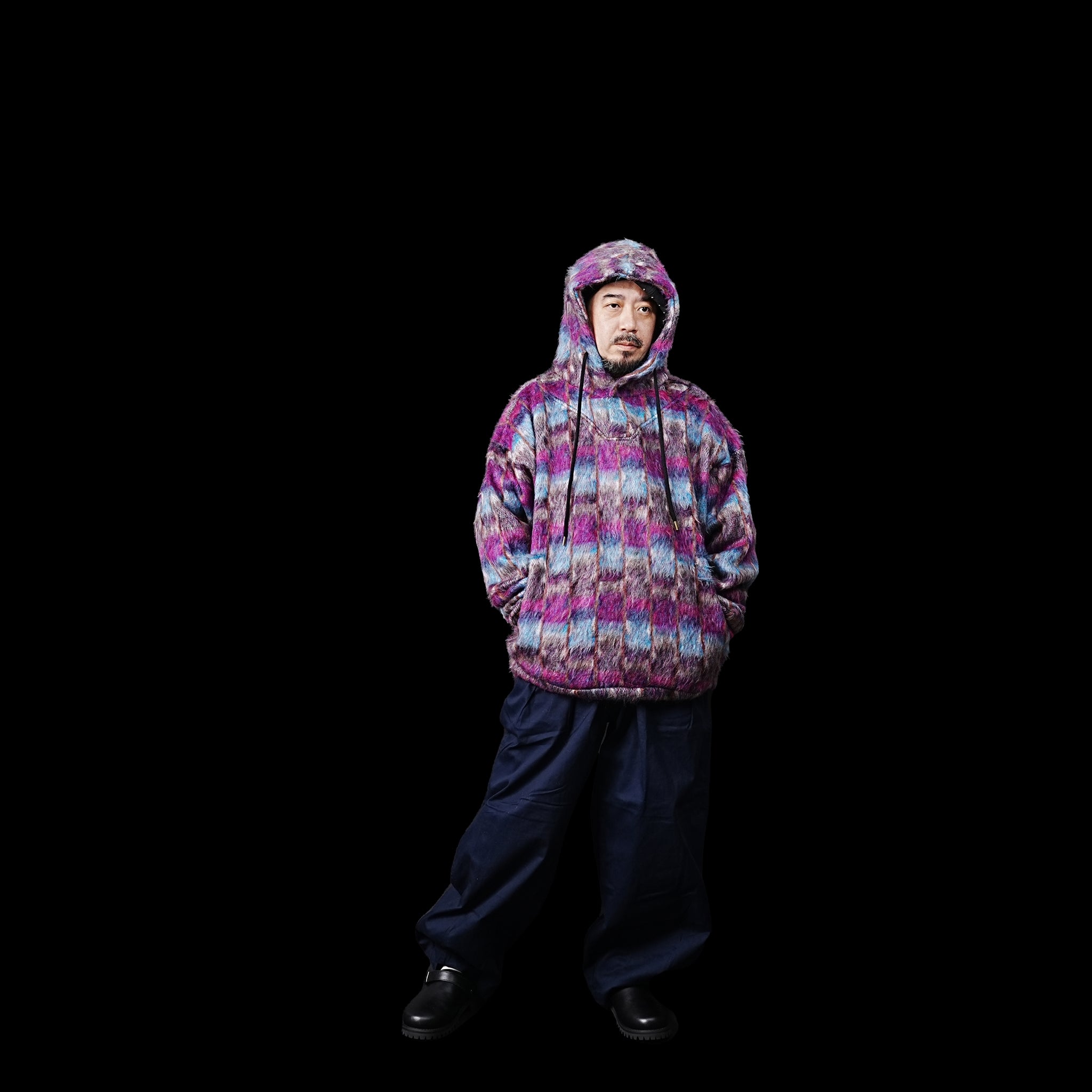 M32802-3 | Shaggy Hoodie Made in Japan By Minami Shoten | Color:Ji-Chan【MONITALY_モニタリー】