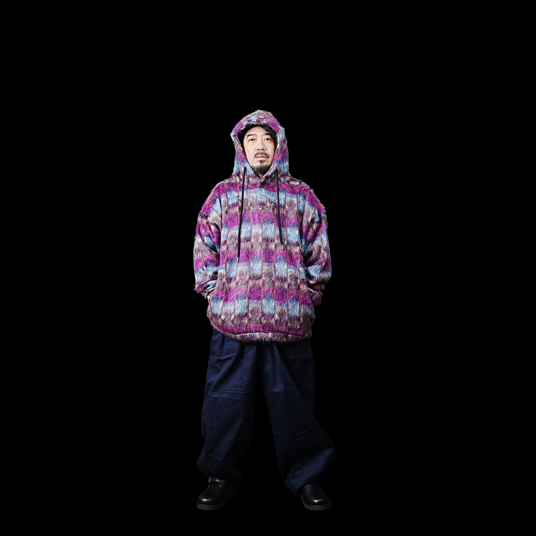 M32802-3 | Shaggy Hoodie Made in Japan By Minami Shoten | Color:Ji-Chan【MONITALY_モニタリー】