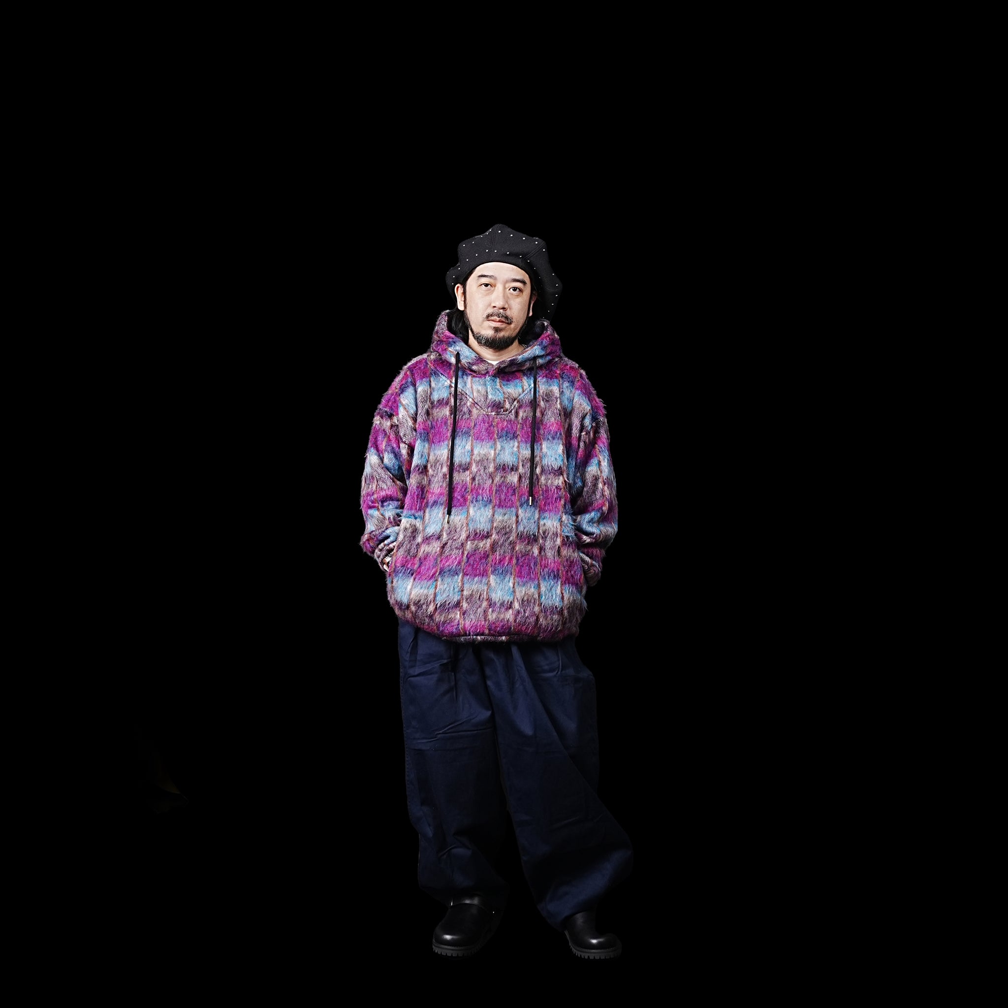 M32802-3 | Shaggy Hoodie Made in Japan By Minami Shoten | Color:Ji-Chan【MONITALY_モニタリー】